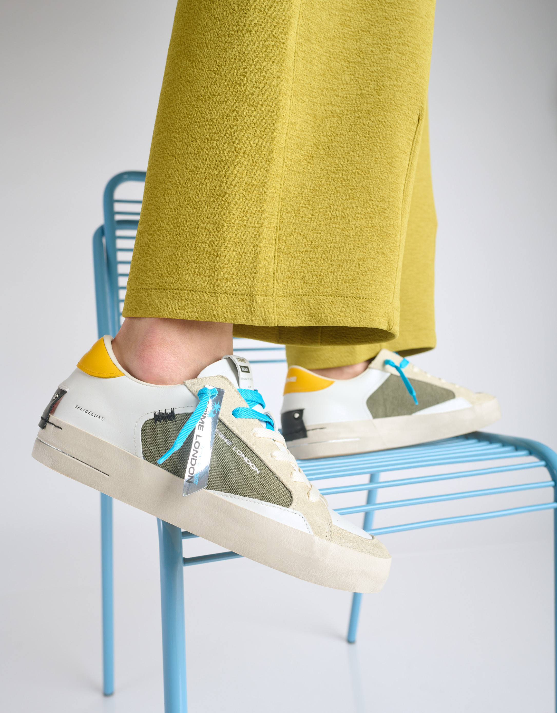 נעלי גברים - Crime London - סניקרס STEVEN - חאקי4