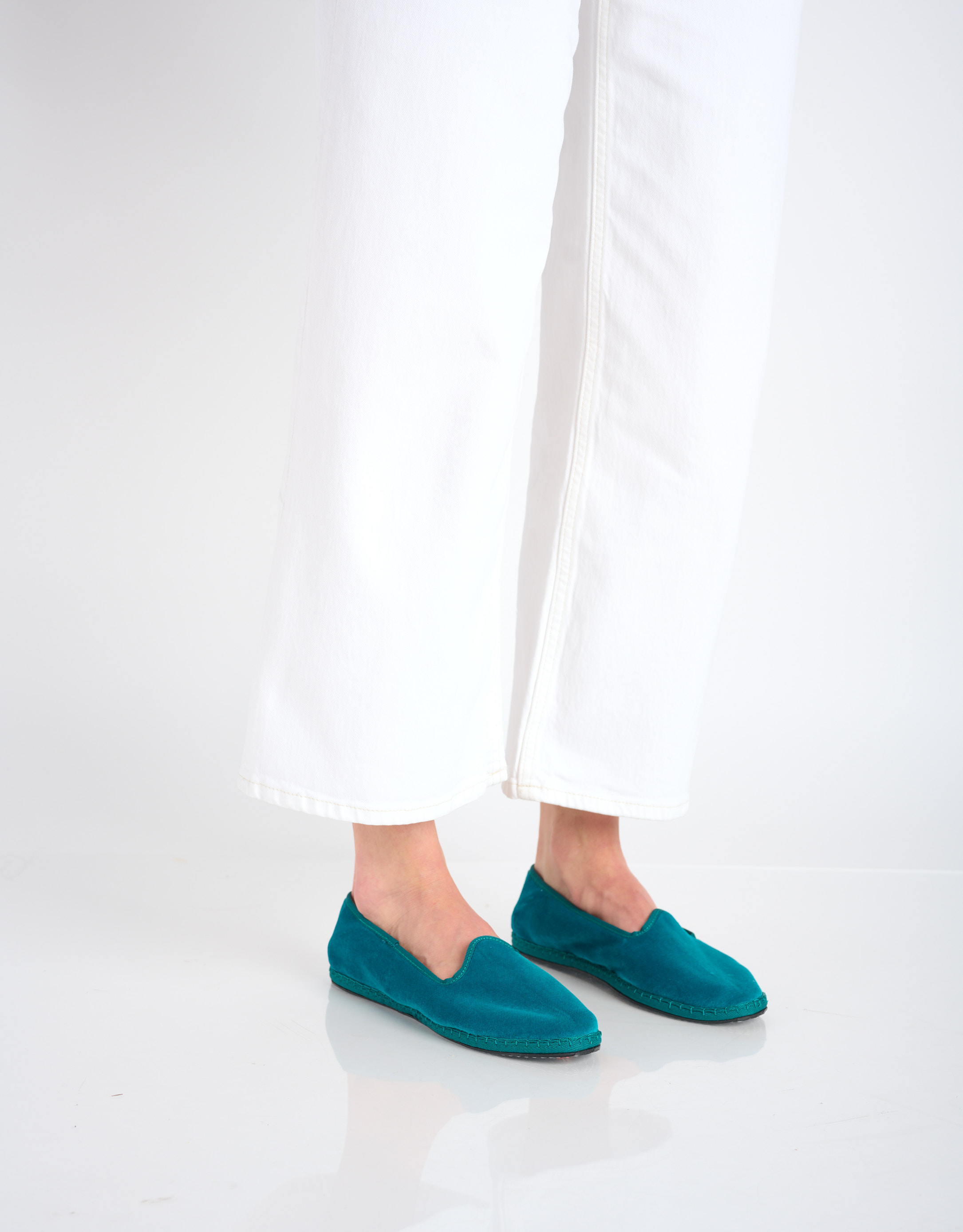 נעלי נשים - Drogheria Crivellini - נעלי קטיפה PAPUSSE CLASS - טורקיז4