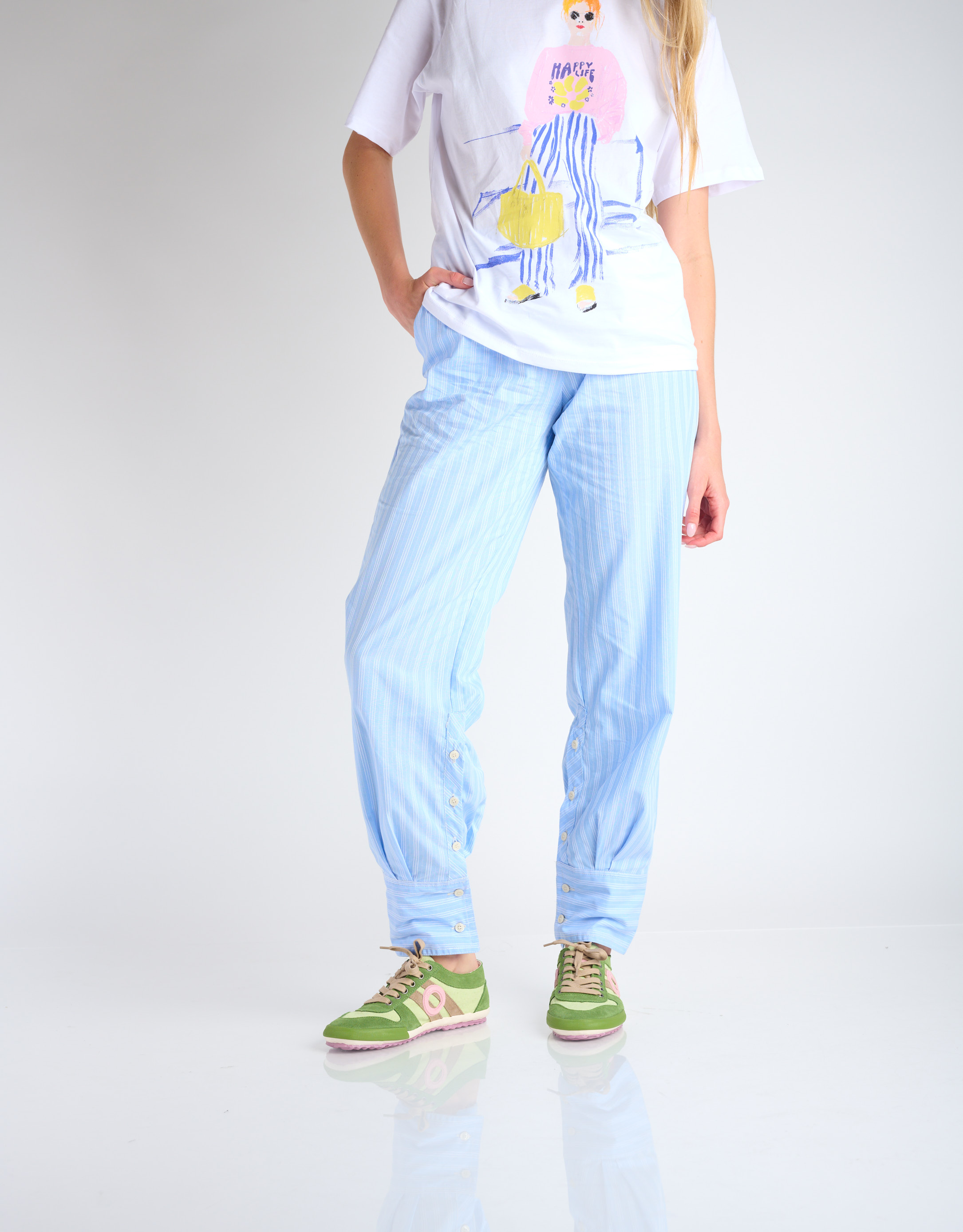 נעלי נשים - Aro - סניקרס IDO ג'ינס - ירוק2