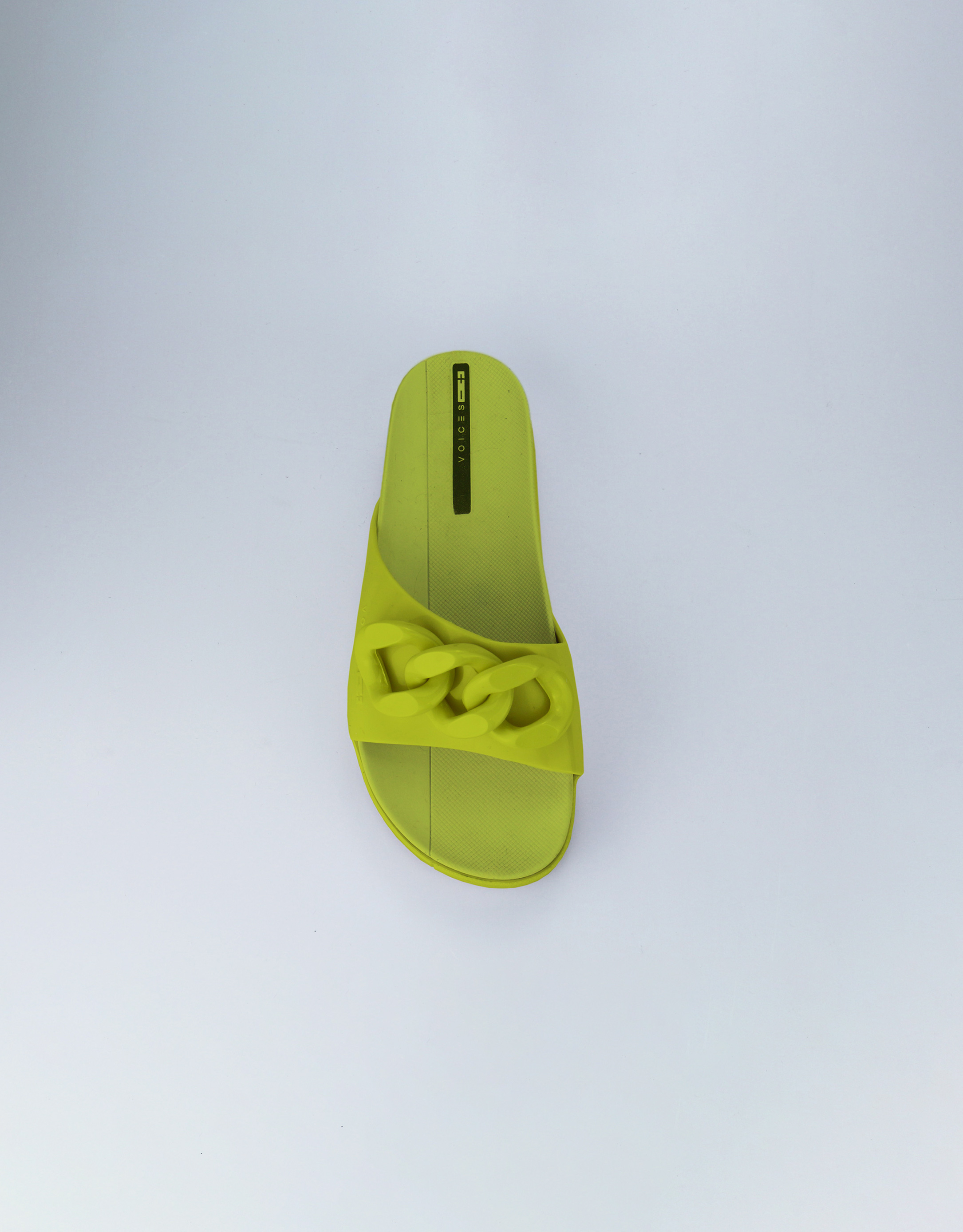 נעלי נשים - voices - כפכפים SLIDE עם שרשרת - ירוק2