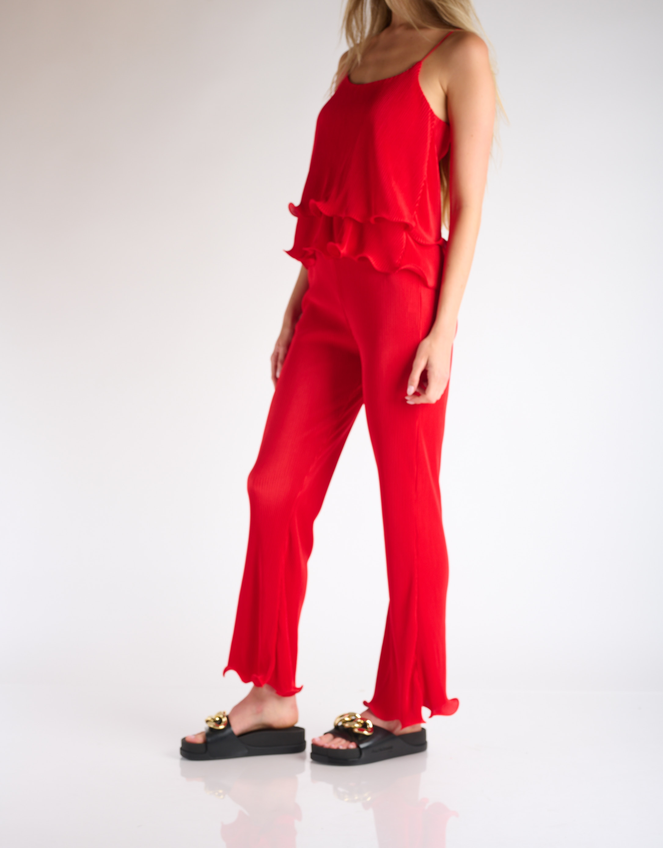 נעלי נשים - voices - כפכפים SLIDE שרשרת זהב - שחור4