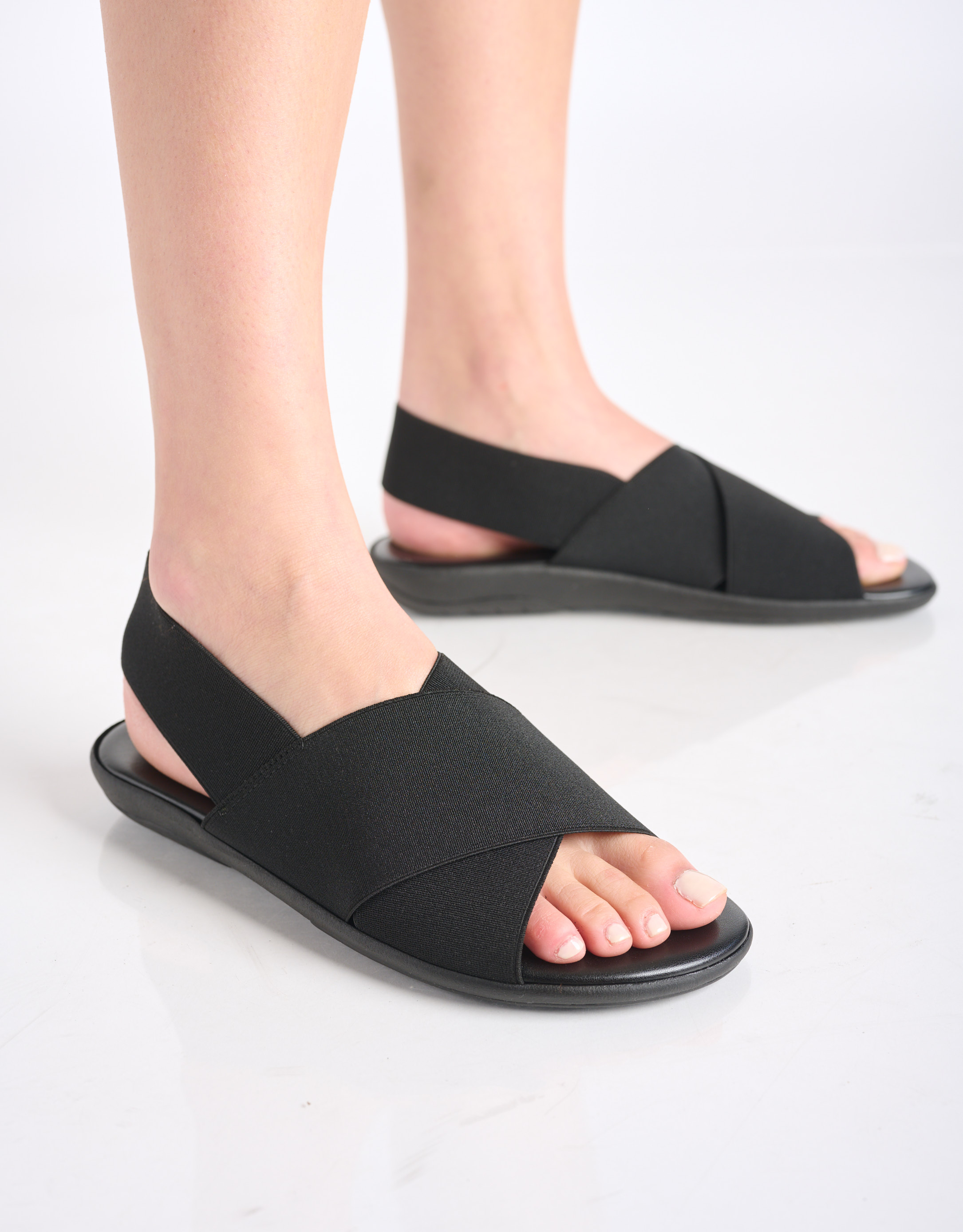 נעלי נשים - NR Rapisardi - סנדלי גומיות CRES BLACK - שחור2