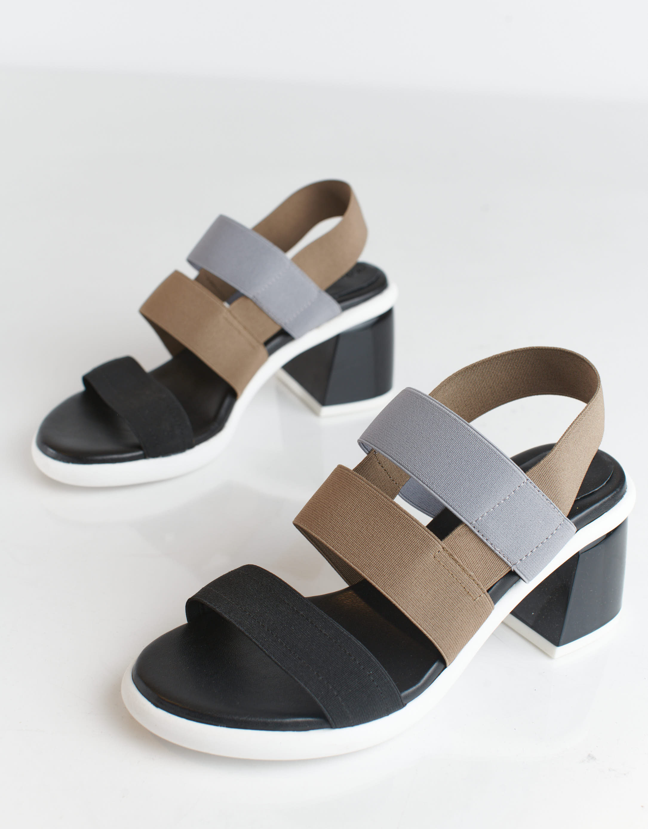 נעלי נשים - NR Rapisardi - סנדלי עקב SHIRLEY - שחור חום2