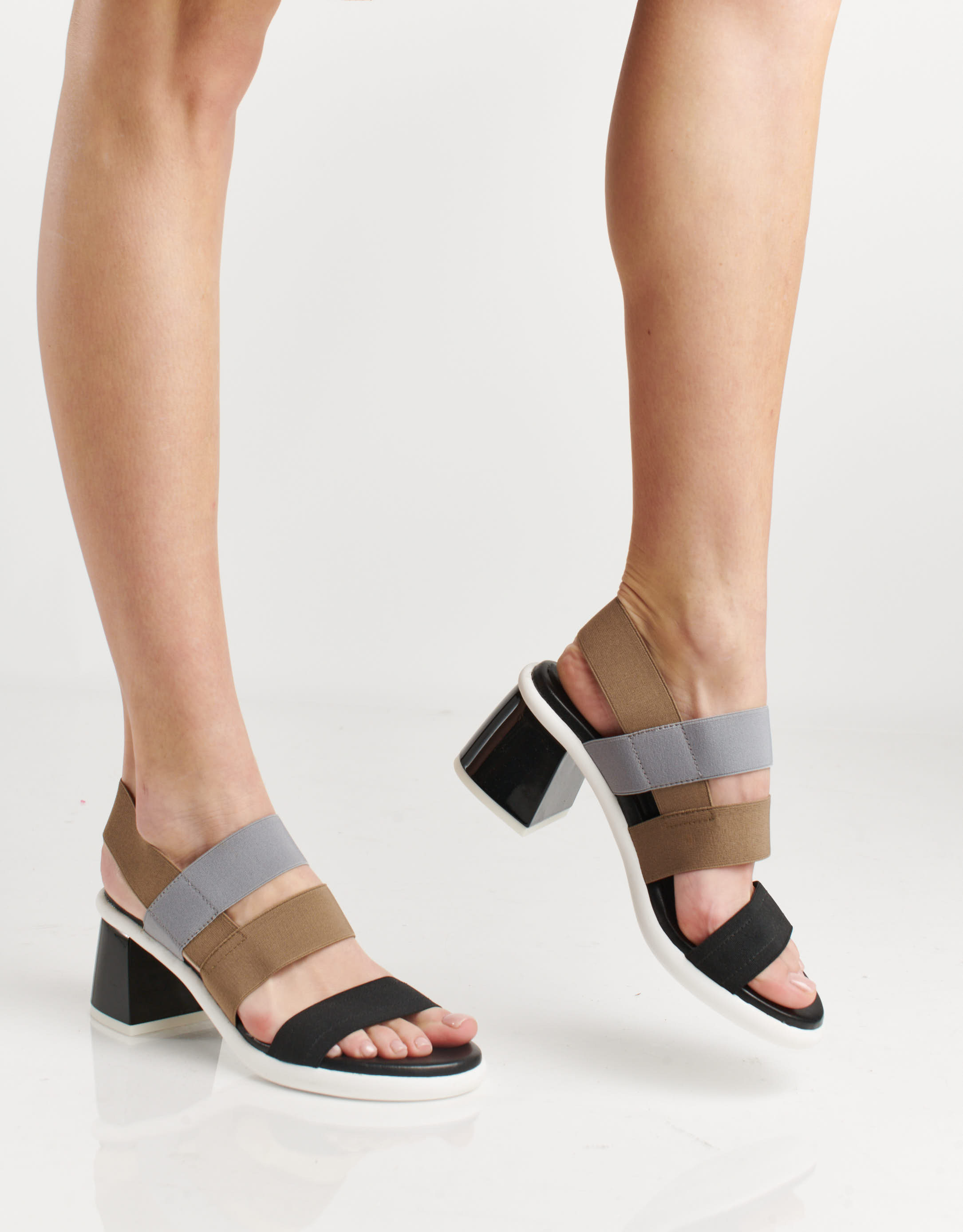 נעלי נשים - NR Rapisardi - סנדלי עקב SHIRLEY - שחור חום3