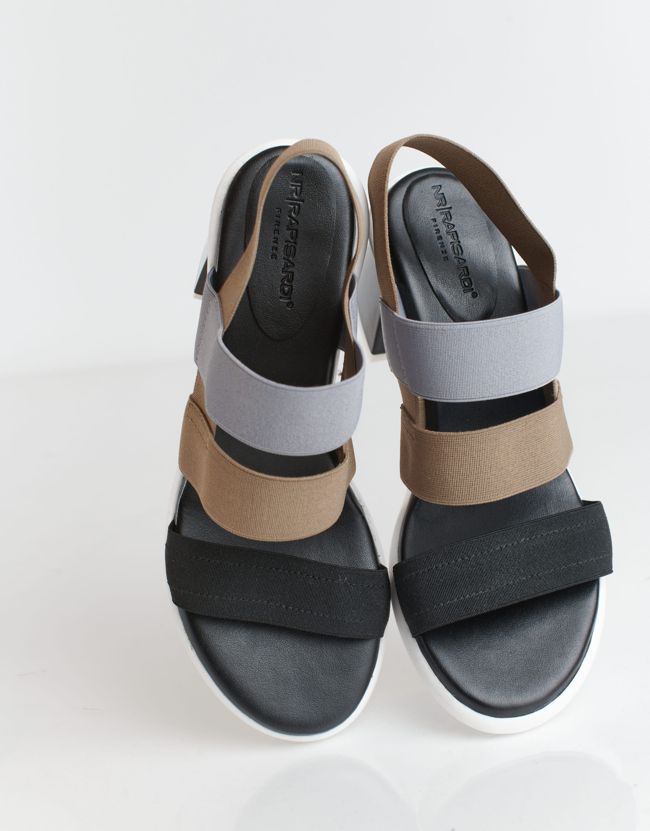 נעלי נשים - NR Rapisardi - סנדלי עקב SHIRLEY - שחור חום4