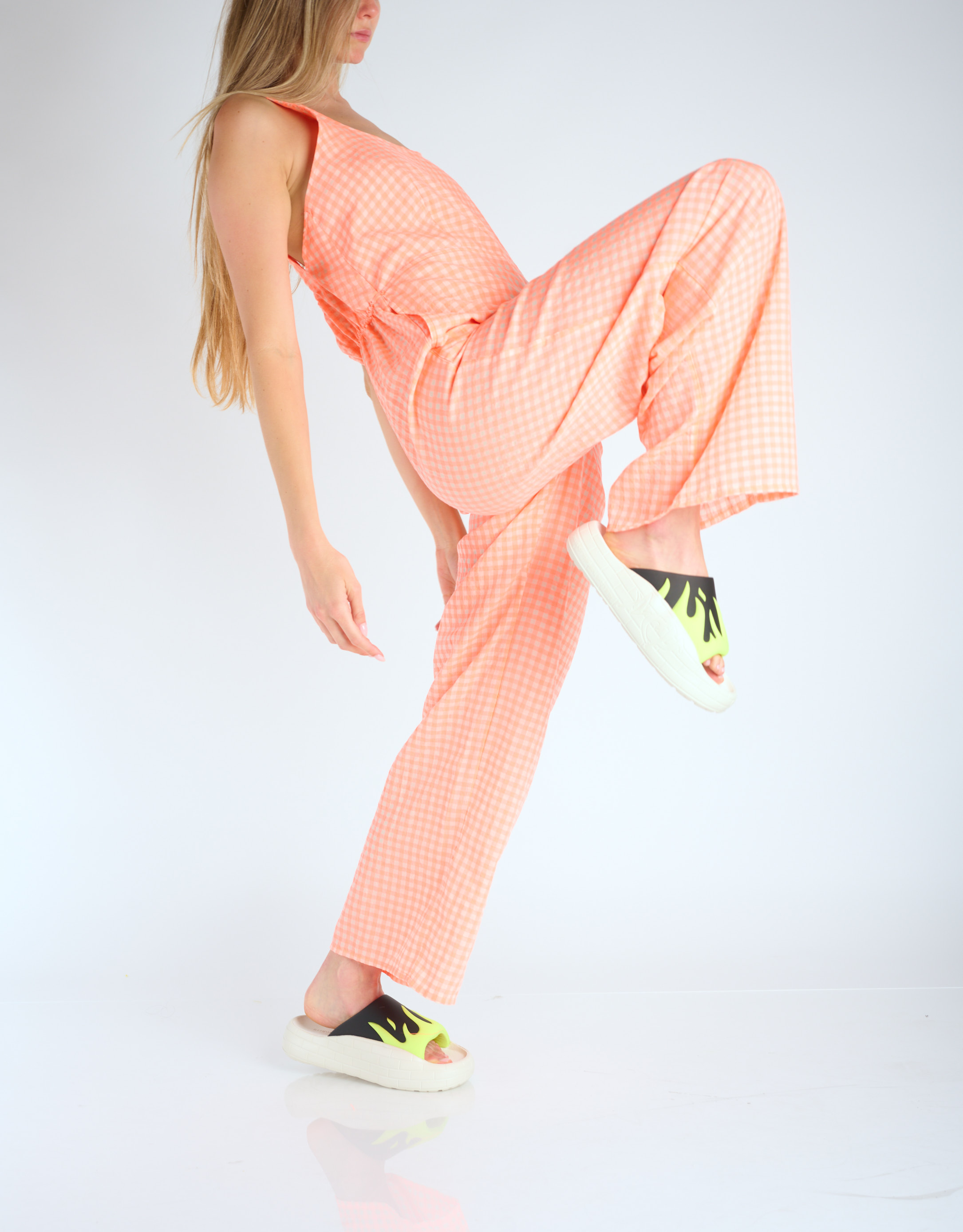 נעלי נשים - Acupuncture - כפכפים NYU  להבות - ירוק   שחור3