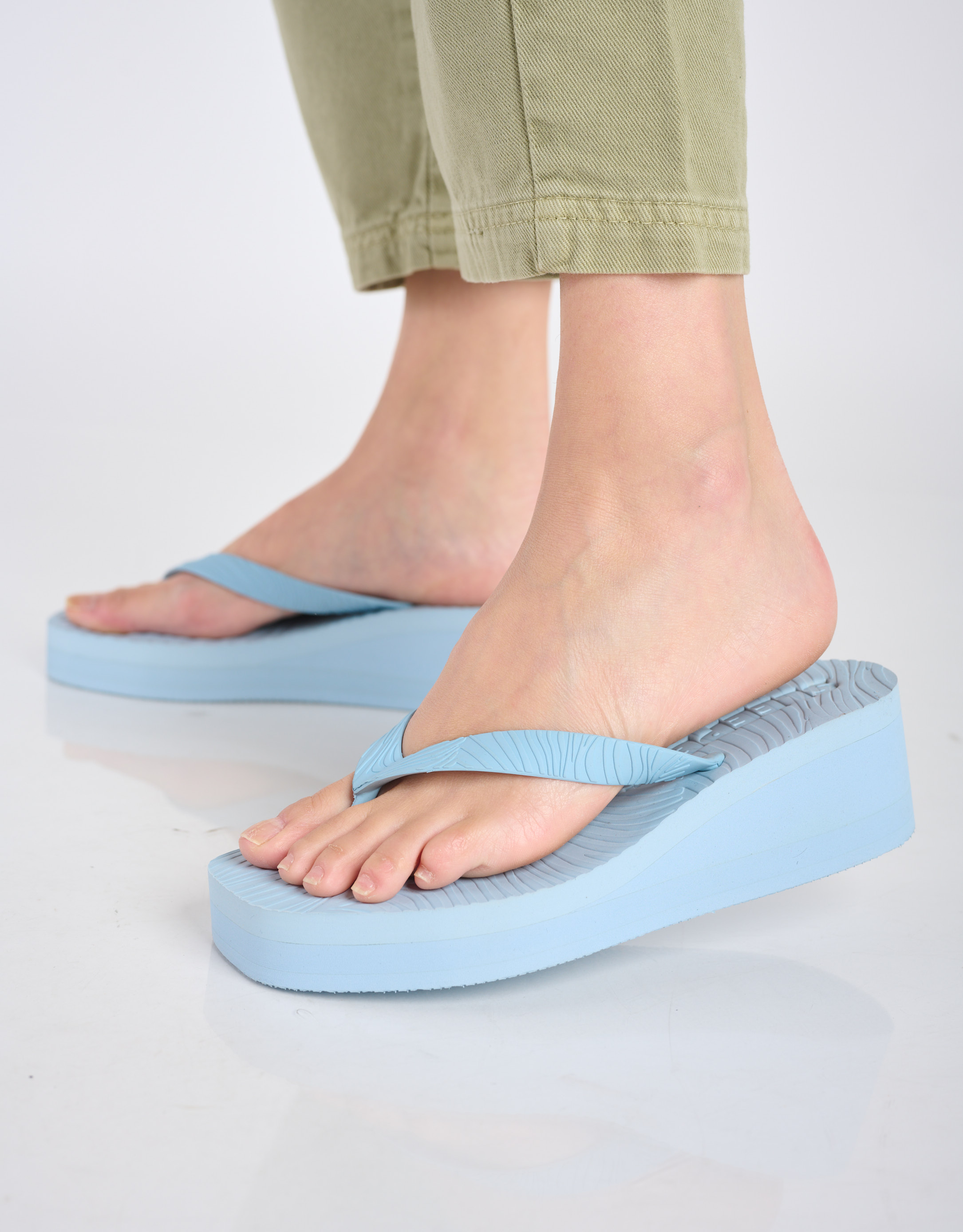 נעלי נשים - Sleepers - כפכפים HIGH PLATFORM - תכלת3