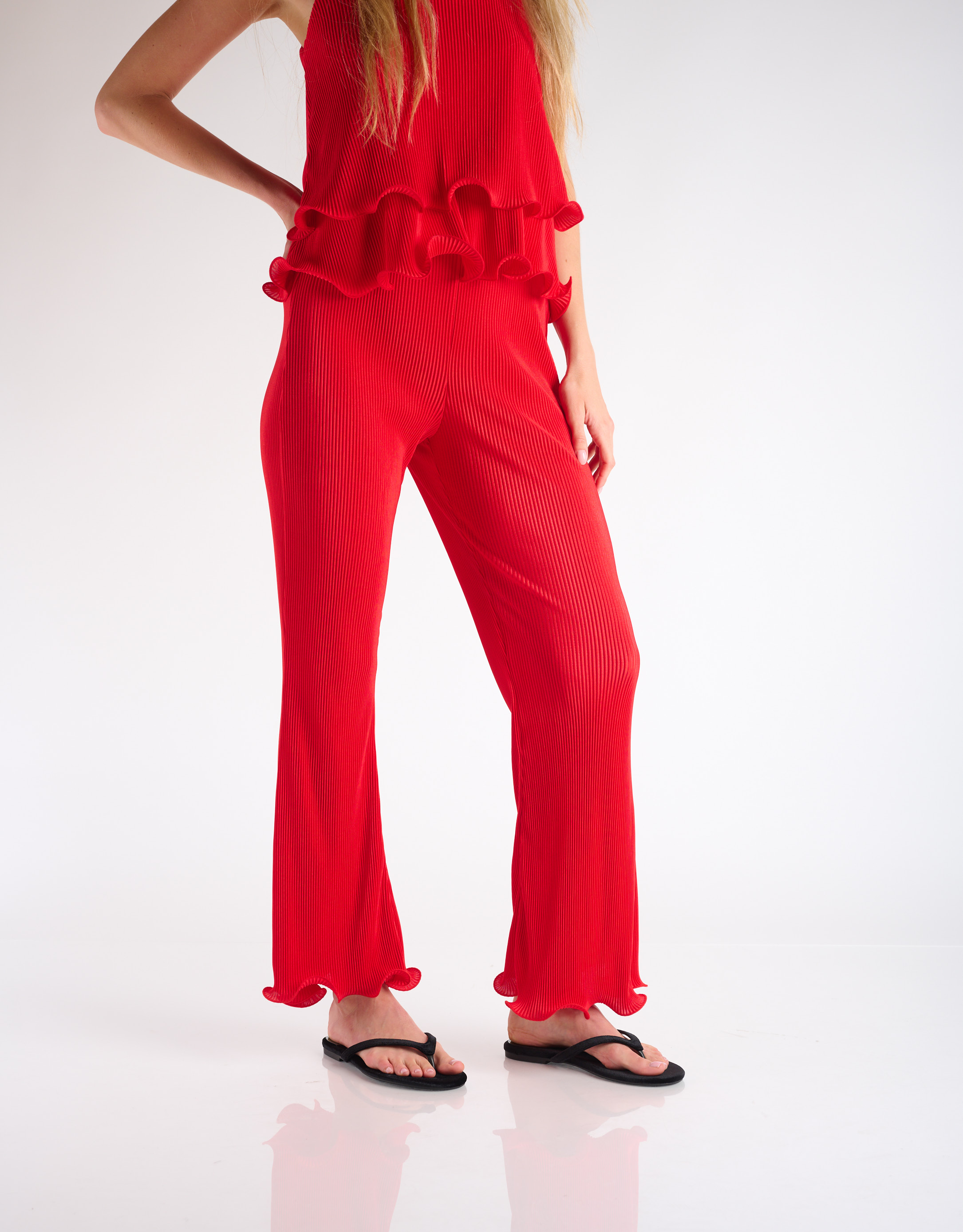 נעלי נשים - Jeffrey Campbell - כפכפי אצבע קטיפה KIERRA - שחור2