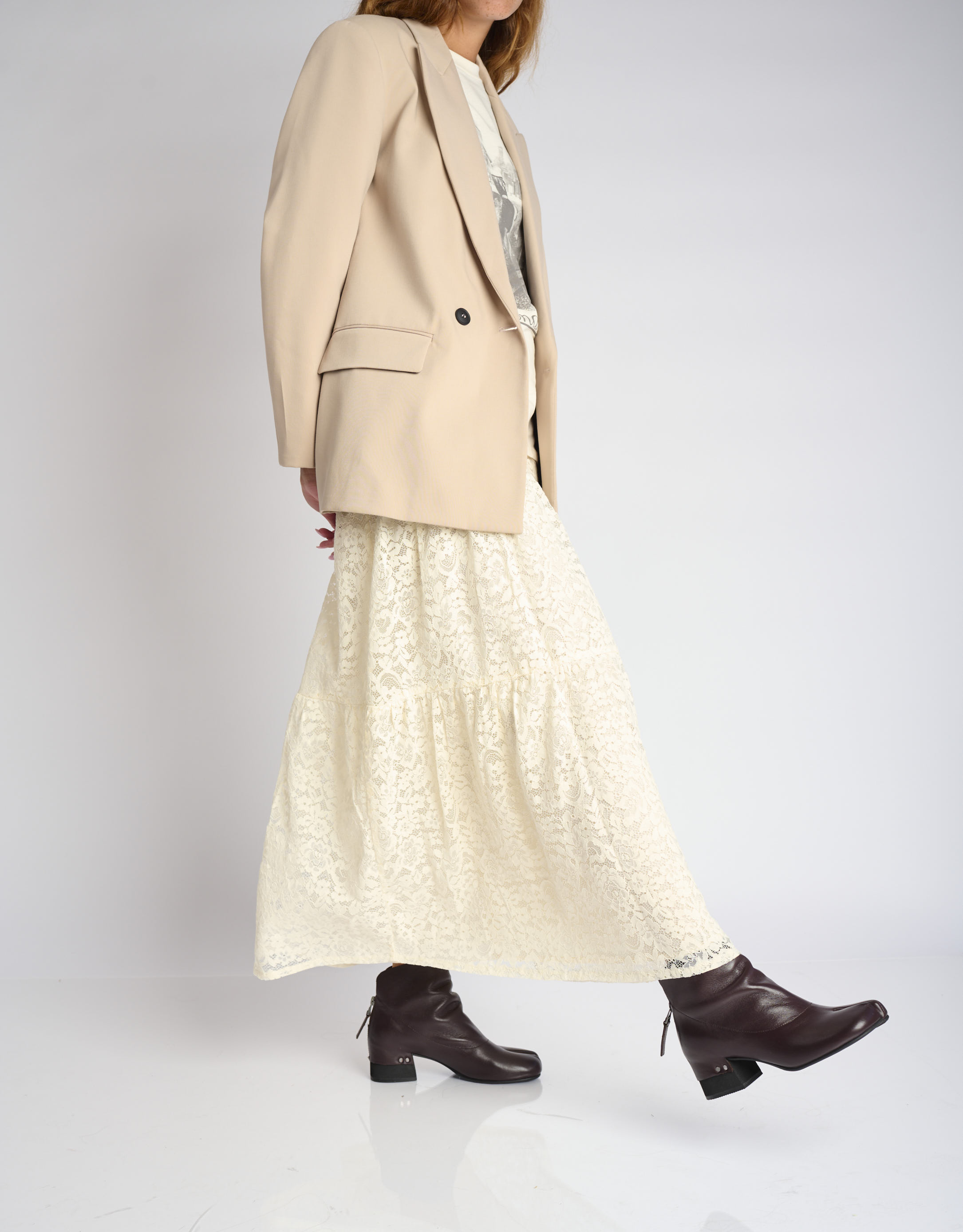 נעלי נשים - Yuko Imanishi - מגפונים עם עקב KURO - בורדו3