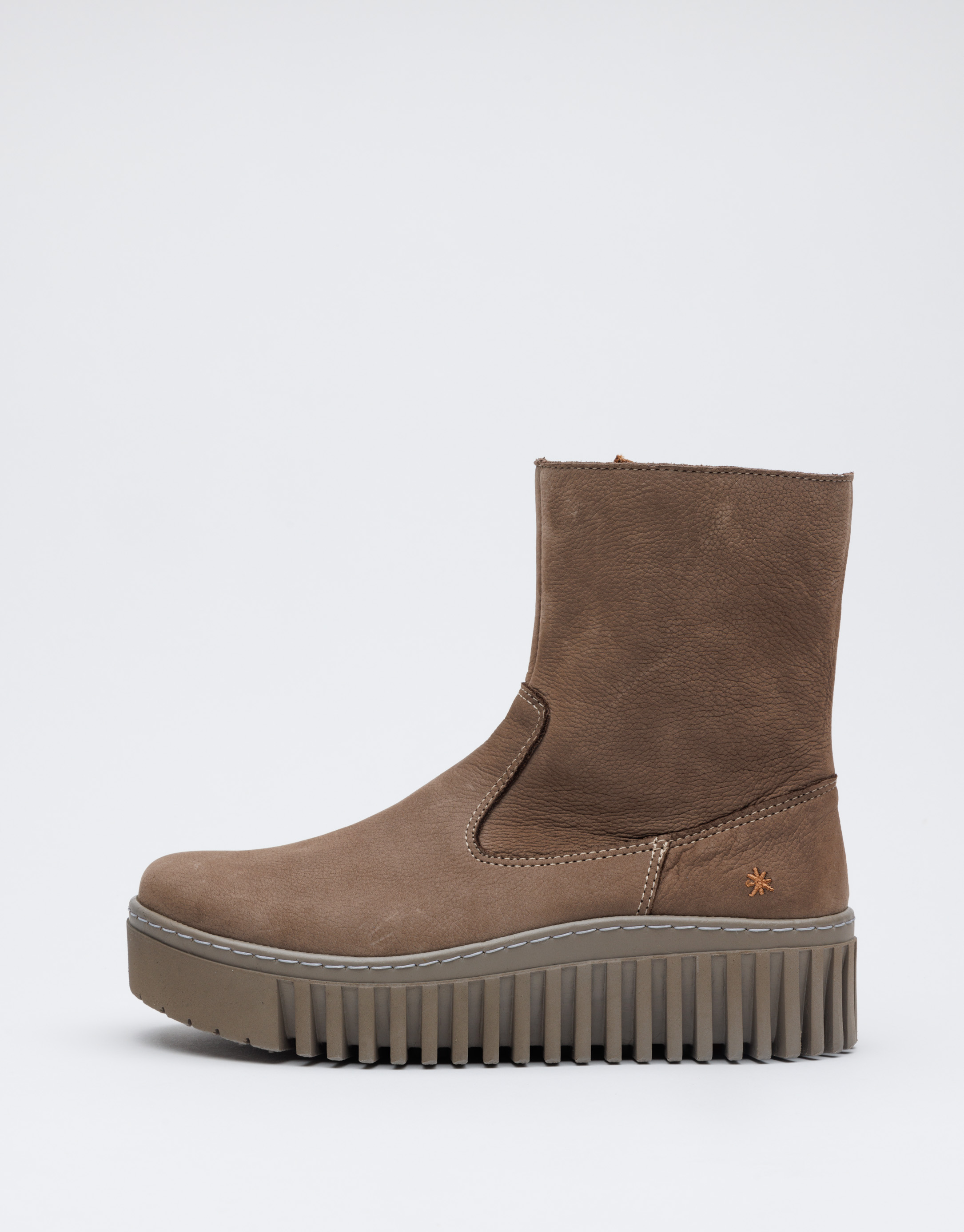 נעלי נשים - Art - מגפוני פלטפורמה BRIGHTON - אפור חום1