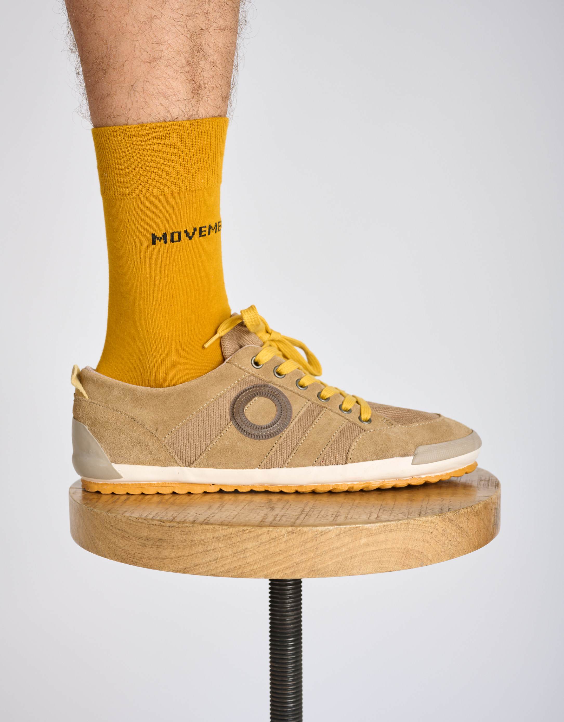 נעלי גברים - Aro - סניקרס עור ובד IDO - בז'3