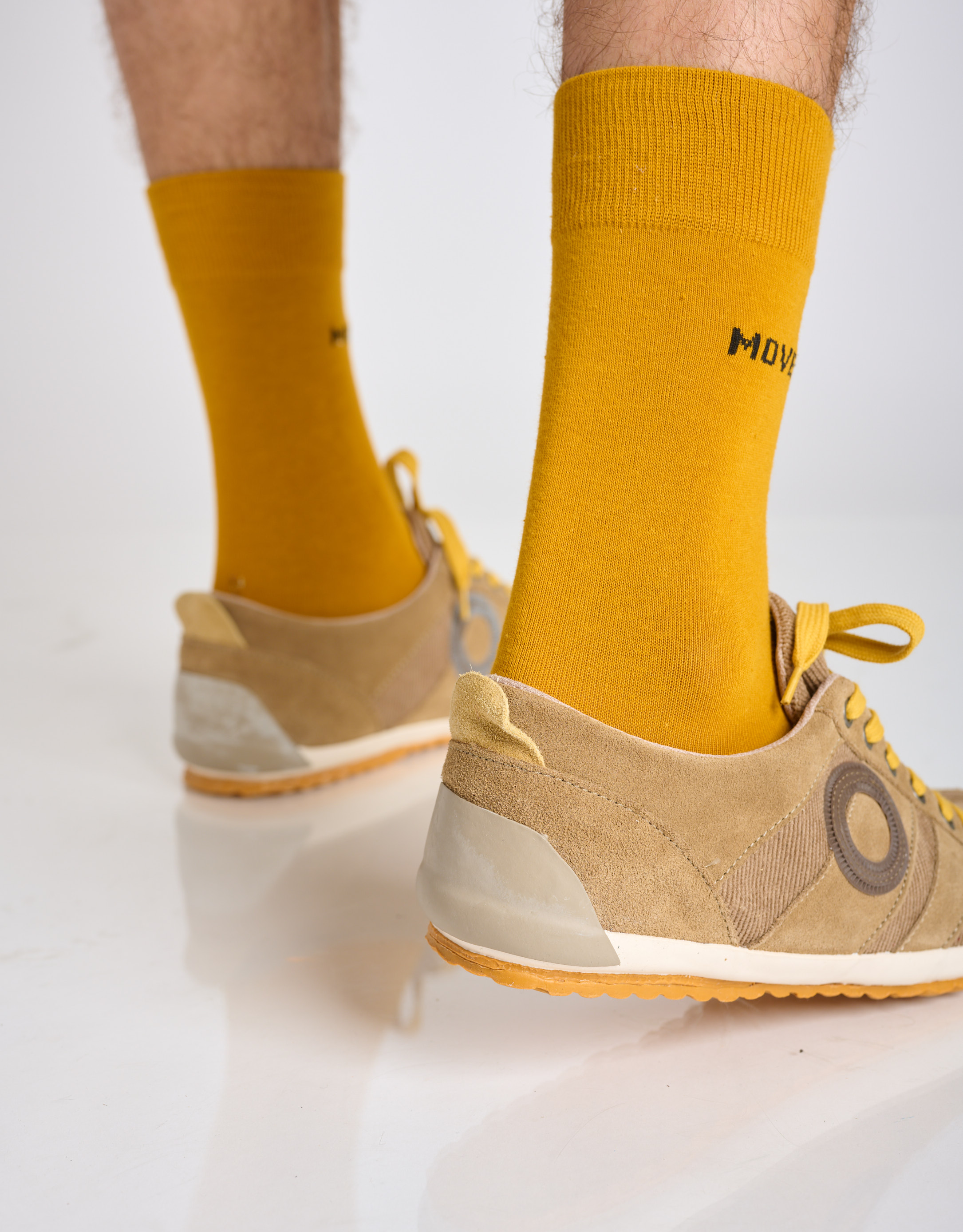 נעלי גברים - Aro - סניקרס עור ובד IDO - בז'4