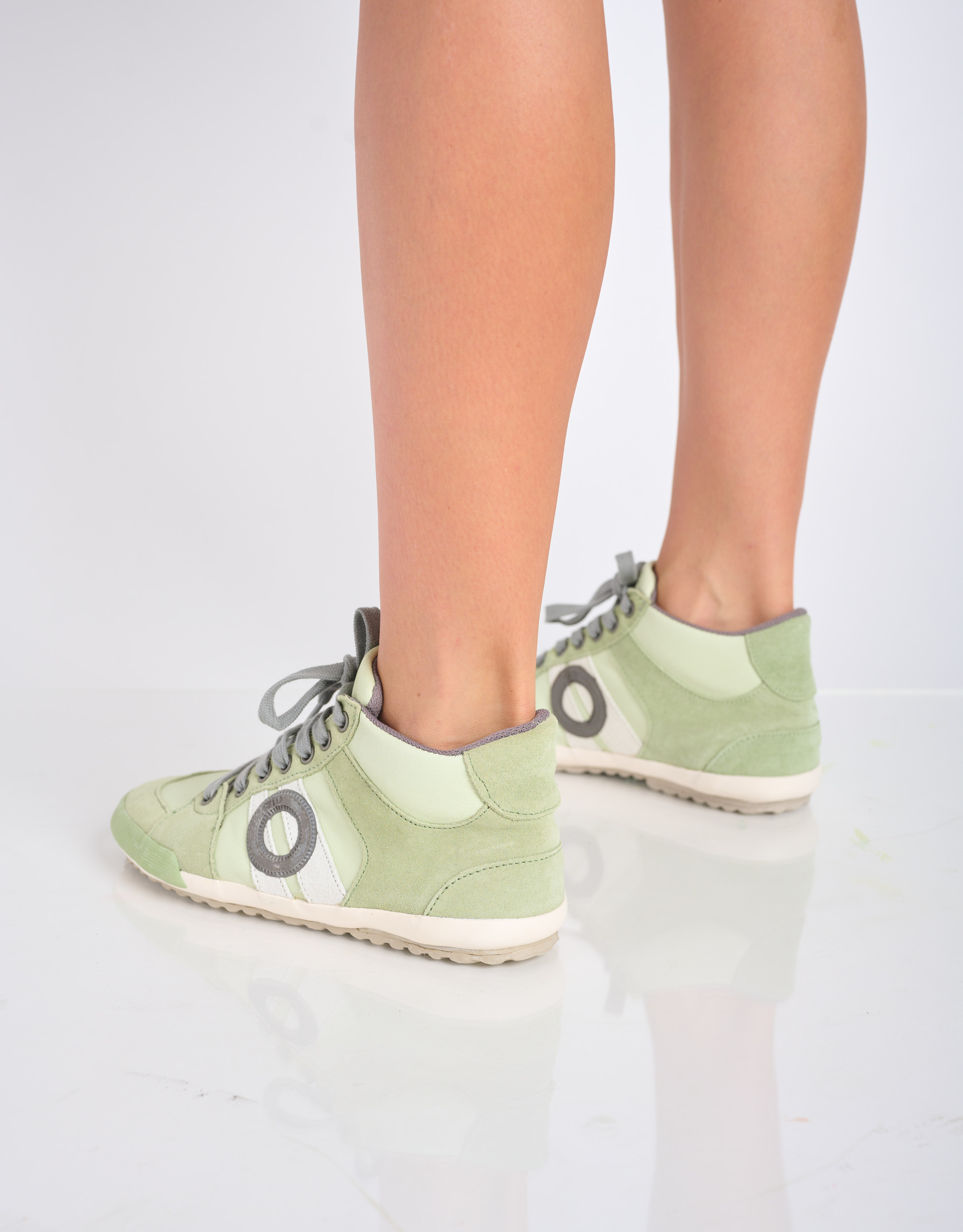 נעלי נשים - Aro - סניקרס גבוהות מעור IDO - מנטה4