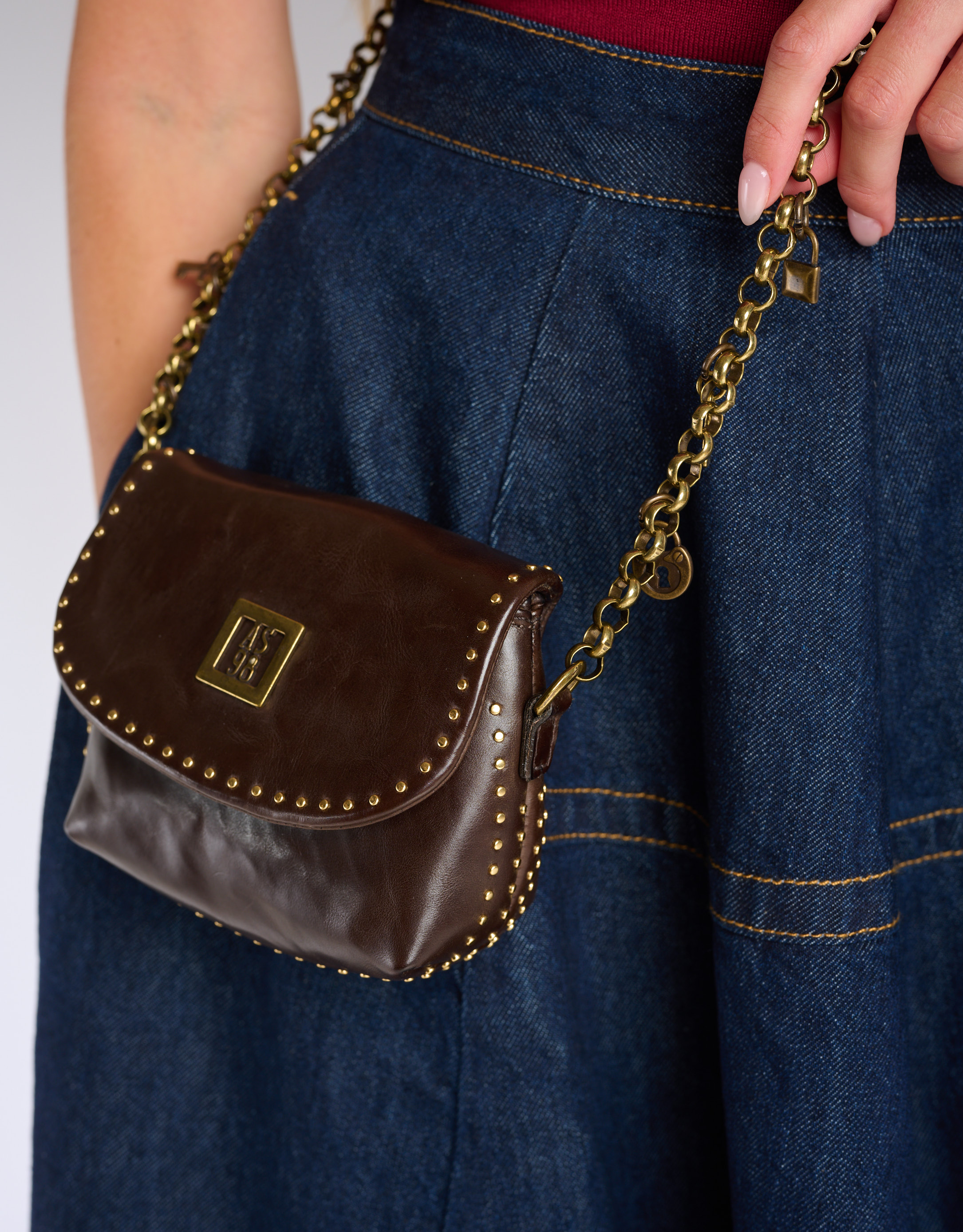 נעלי נשים - A.S. 98 - MAGGIA תיק ארנק קטן - חום1