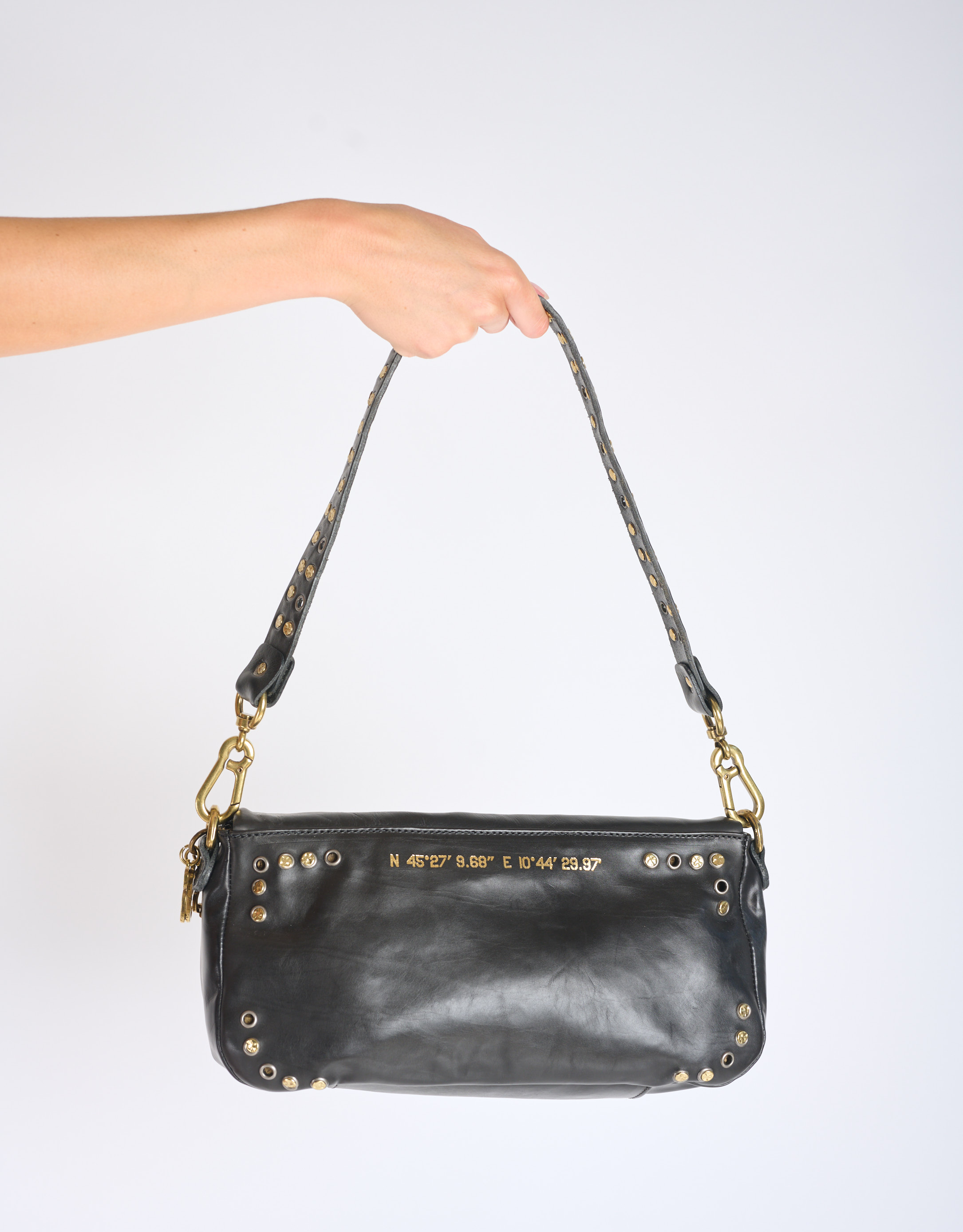 נעלי נשים - A.S. 98 - תיק צד עם ניטים ANILA - שחור3