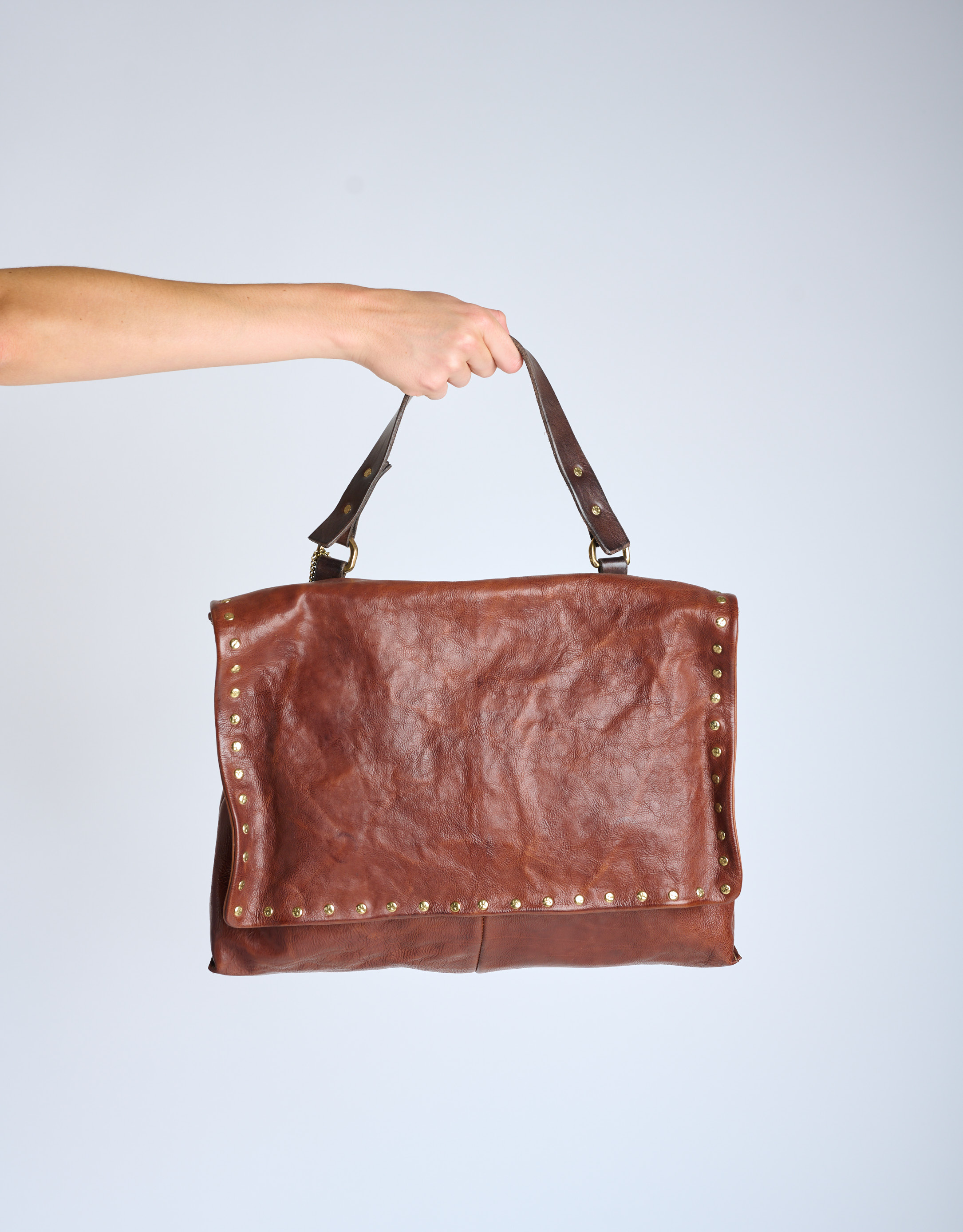 נעלי נשים - A.S. 98 - תיק צד עם ניטים LIA - חום3