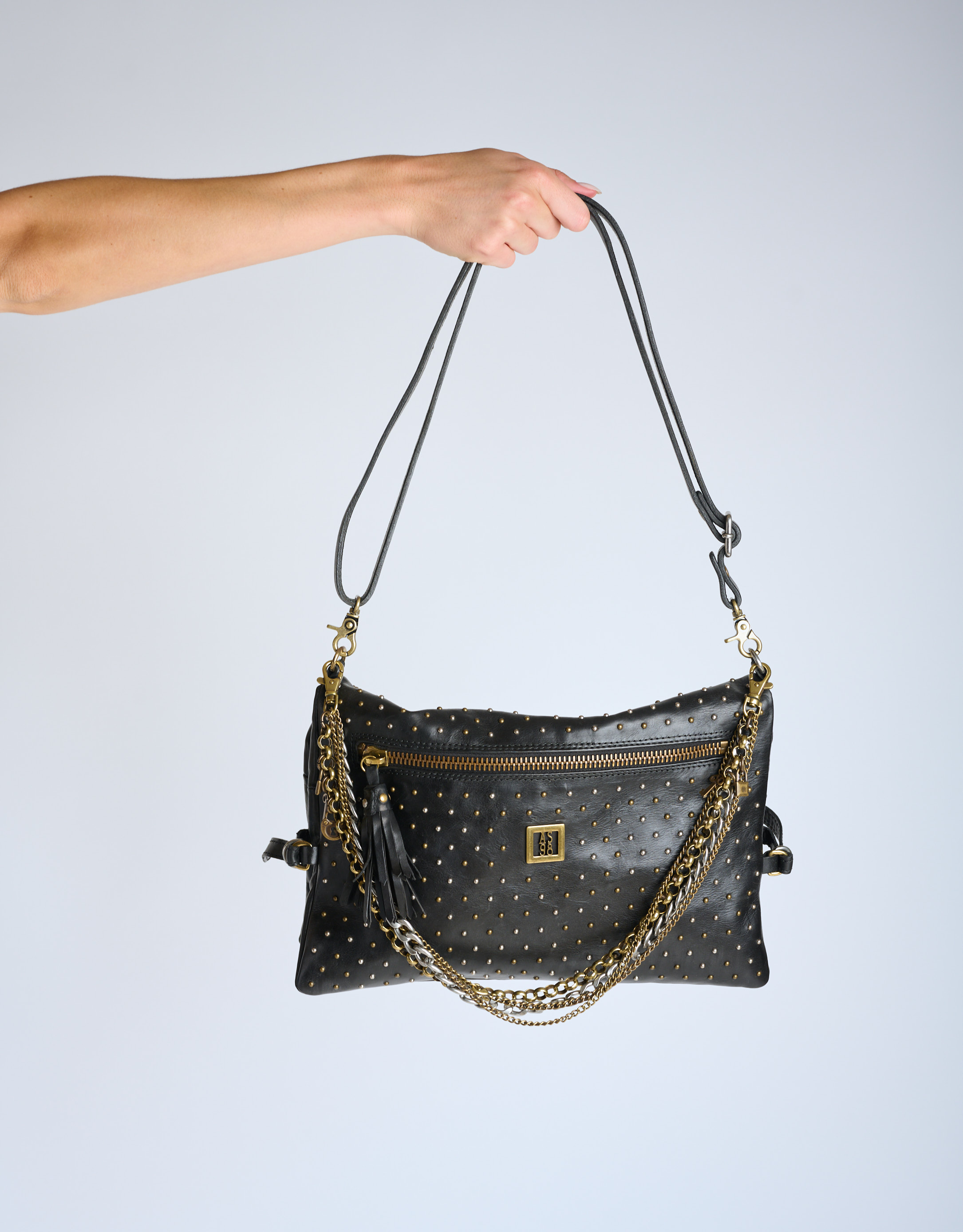 נעלי נשים - A.S. 98 - GEMMA תיק צד עם ניטים - שחור3