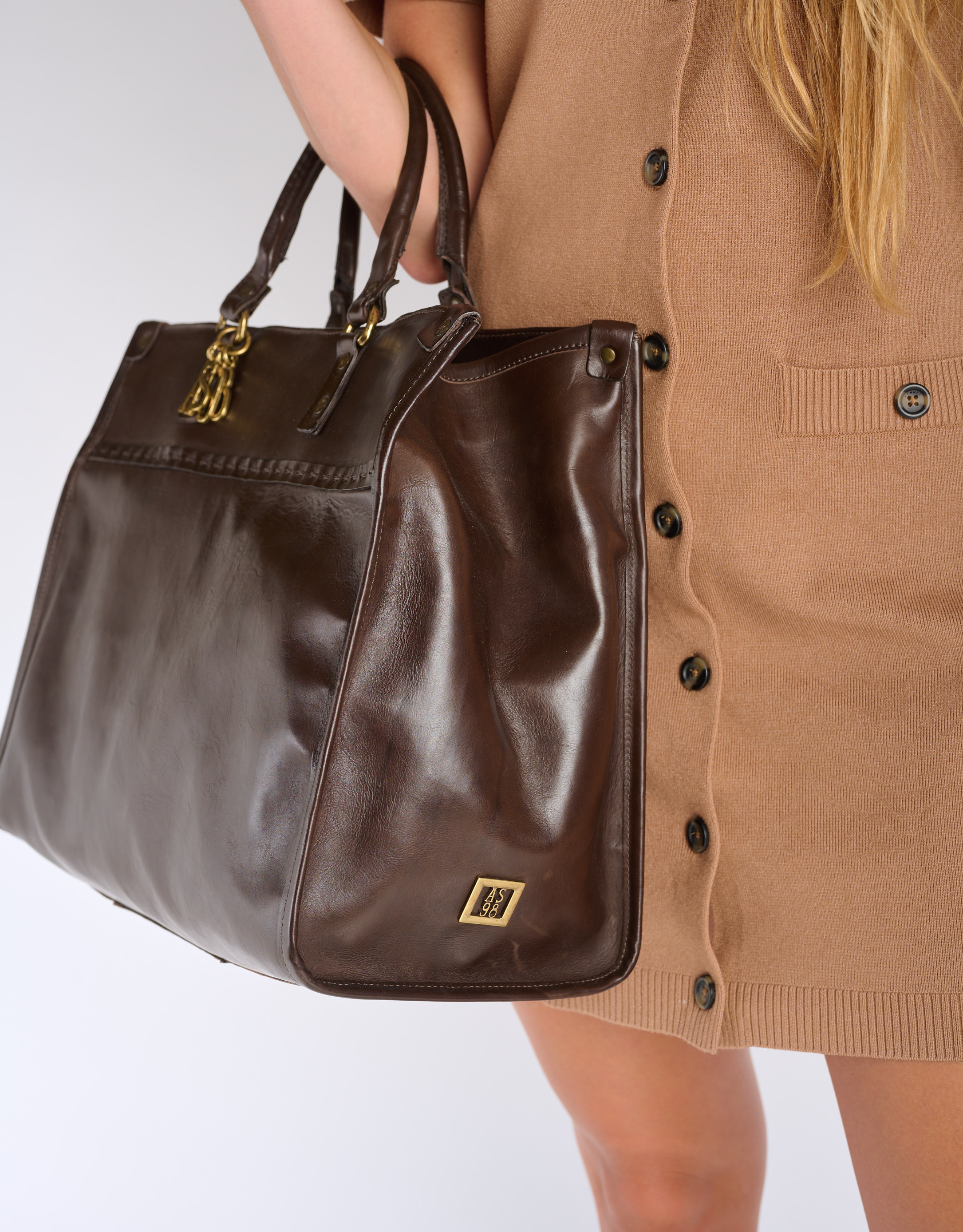 נעלי נשים - A.S. 98 - תיק יד גדול ADELE - חום4