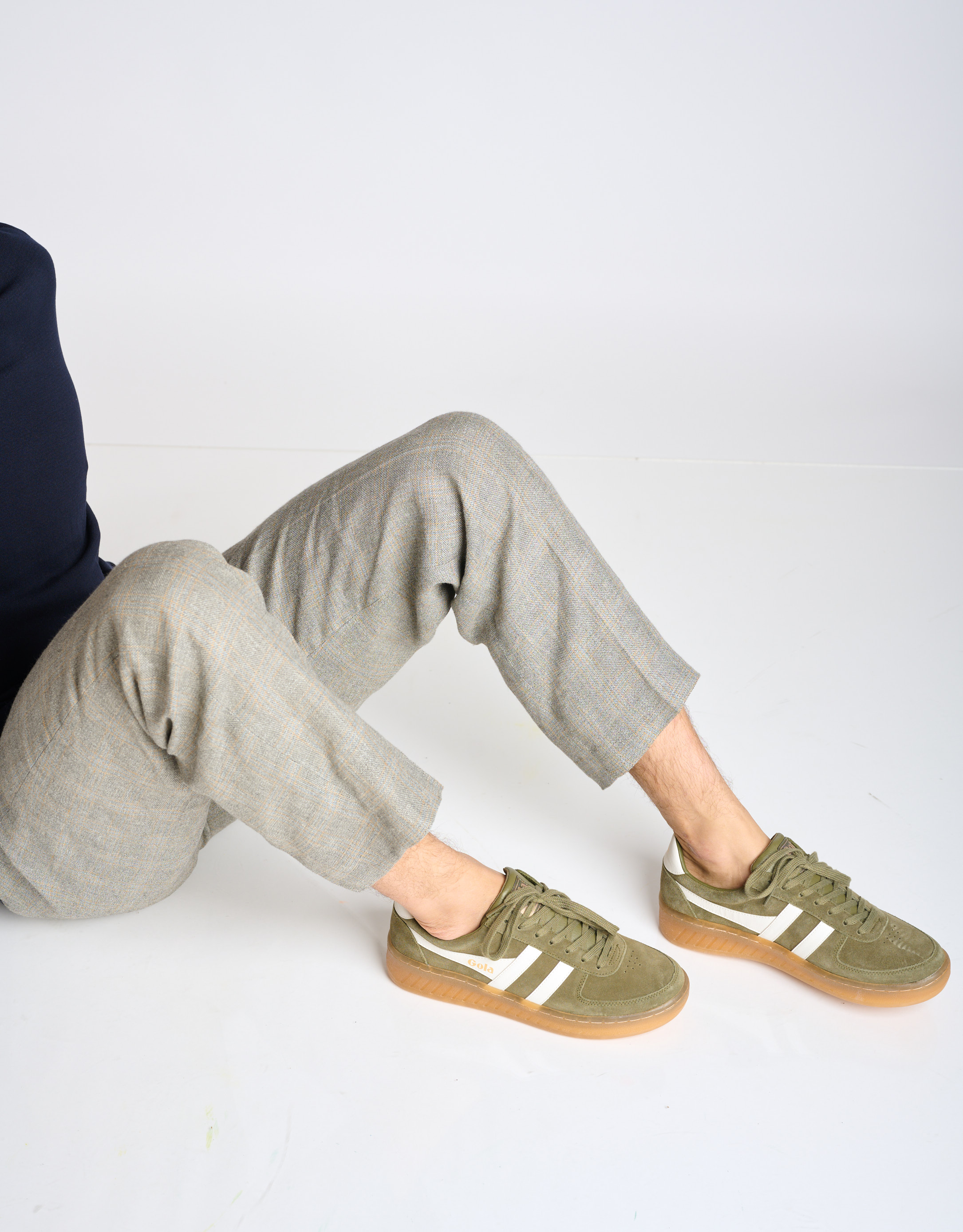 נעלי גברים - Gola - סניקרס GRANDSLAM זמש - חאקי1