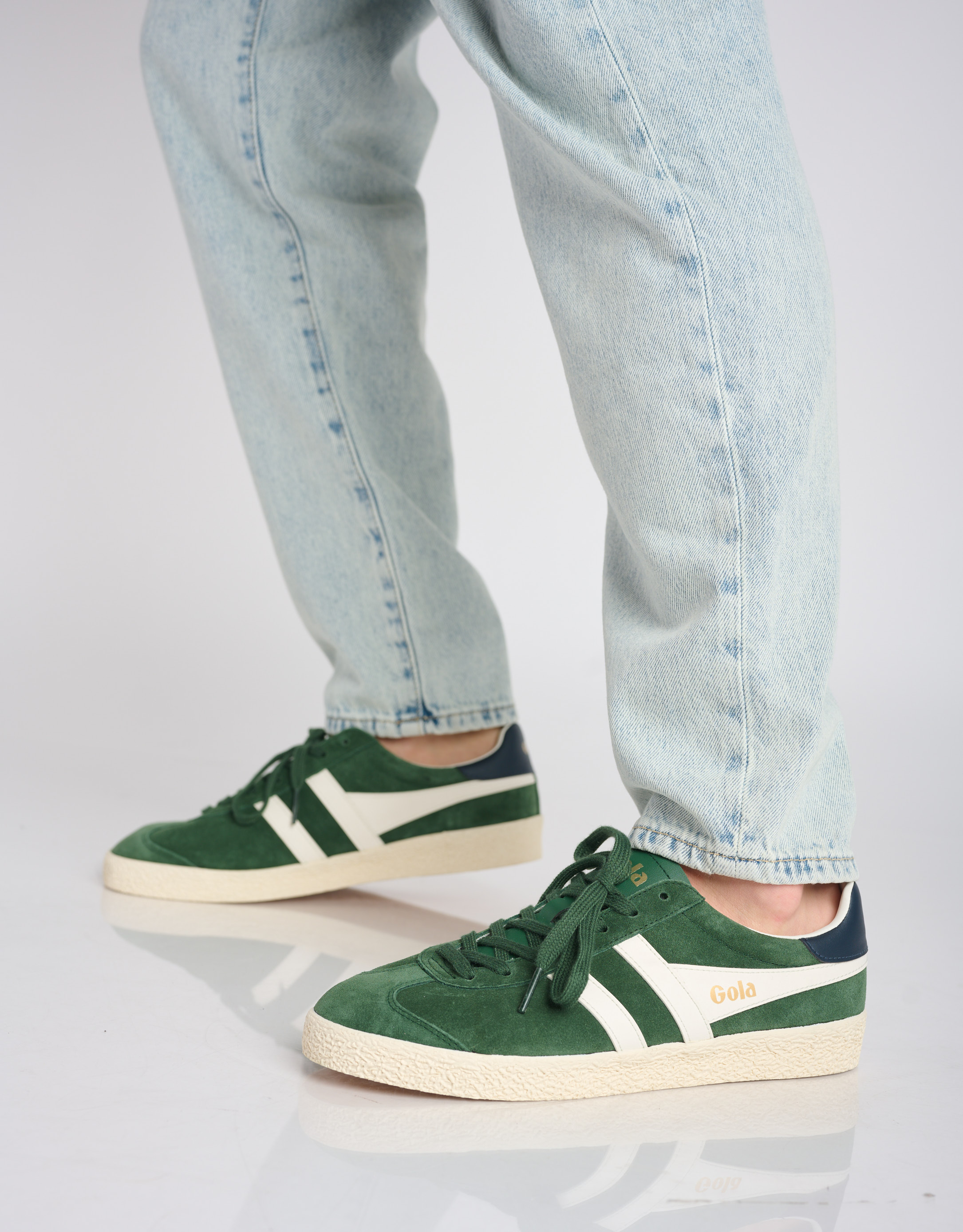 נעלי גברים - Gola - סניקרס עור MEDALLIST - ירוק1