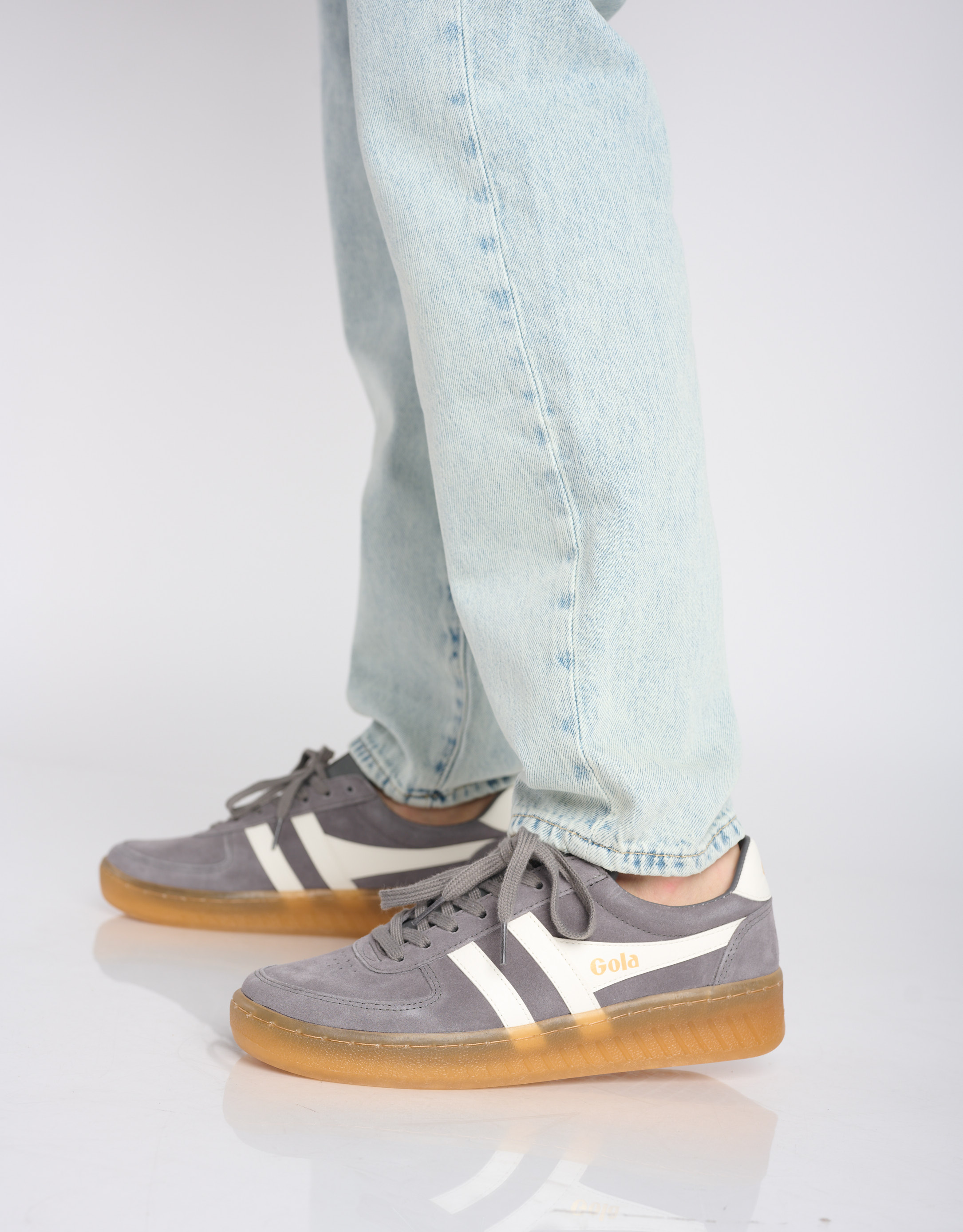 נעלי גברים - Gola - סניקרס GRANDSLAM זמש - אפור3