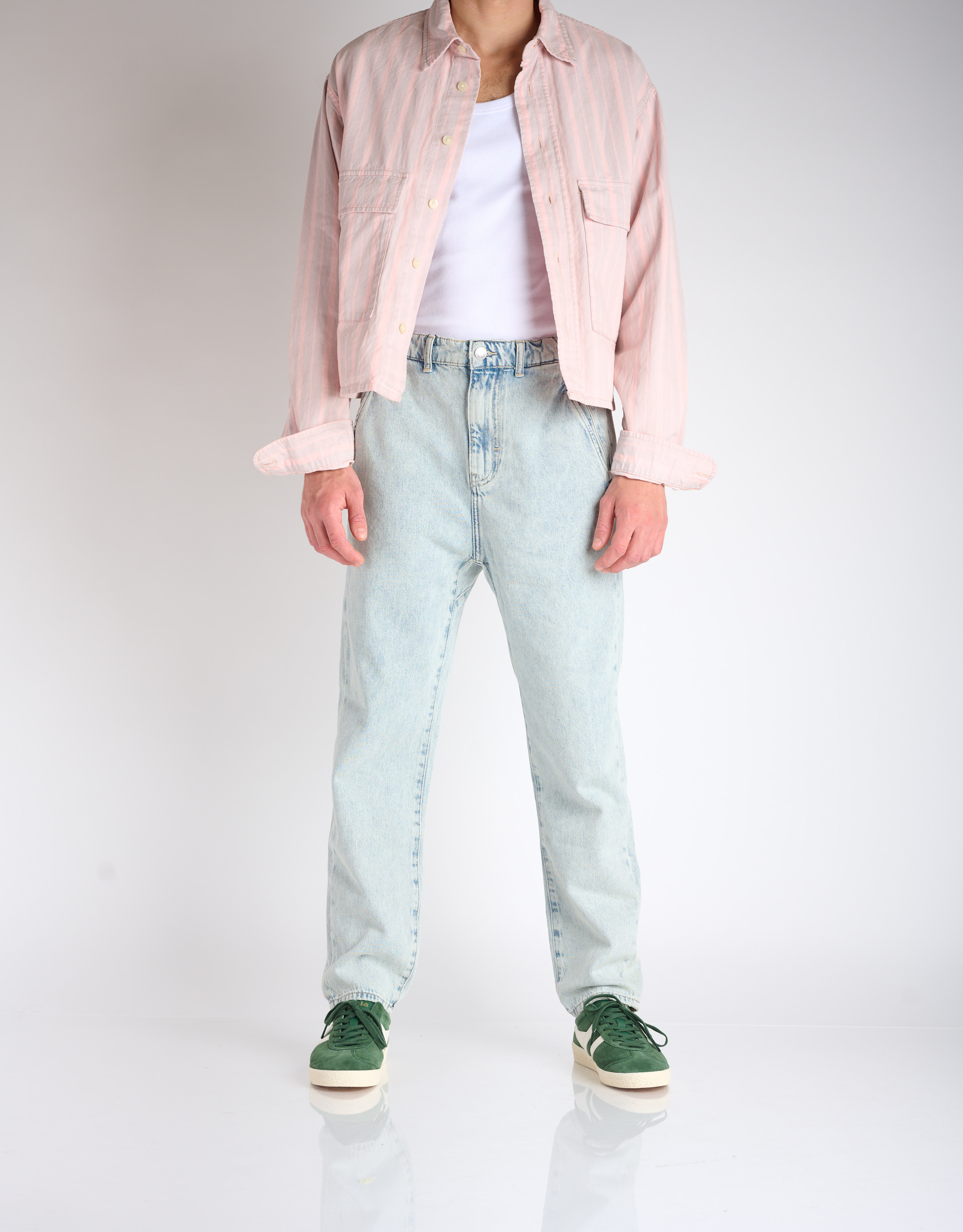 נעלי גברים - Gola - סניקרס עור MEDALLIST - ירוק2