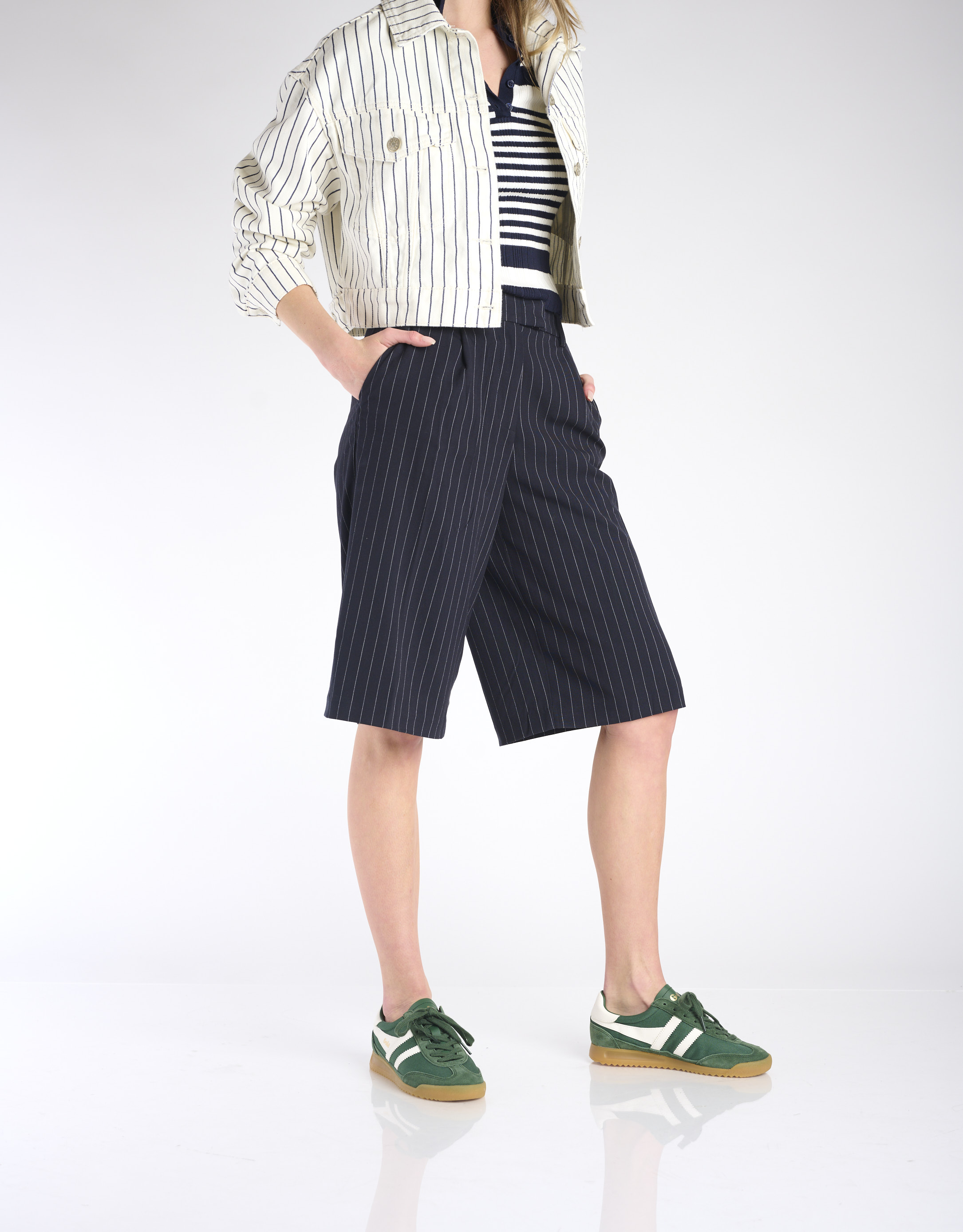 נעלי נשים - Gola - סניקרס TORNADO - ירוק   לבן2