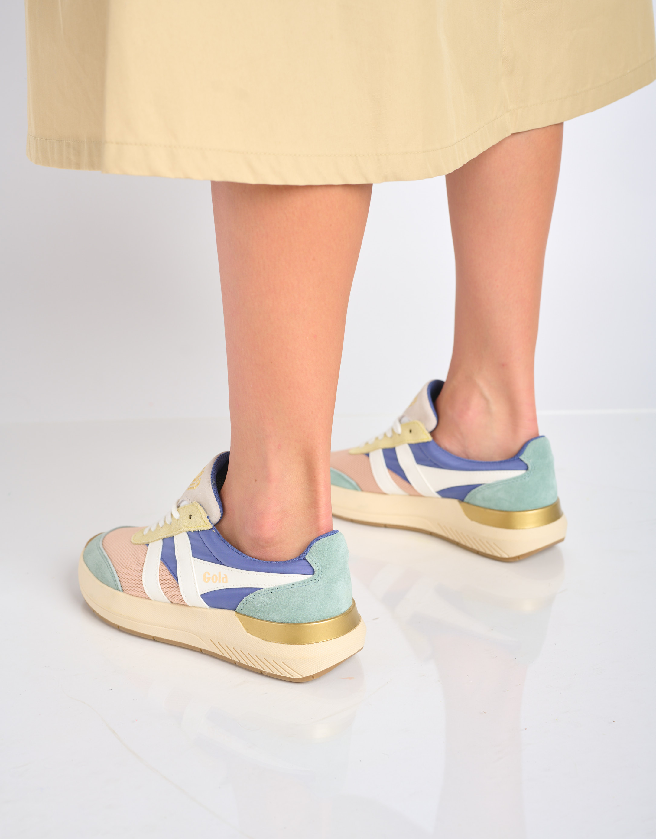 נעלי נשים - Gola - סניקרס RAVEN - ורוד   צהוב4