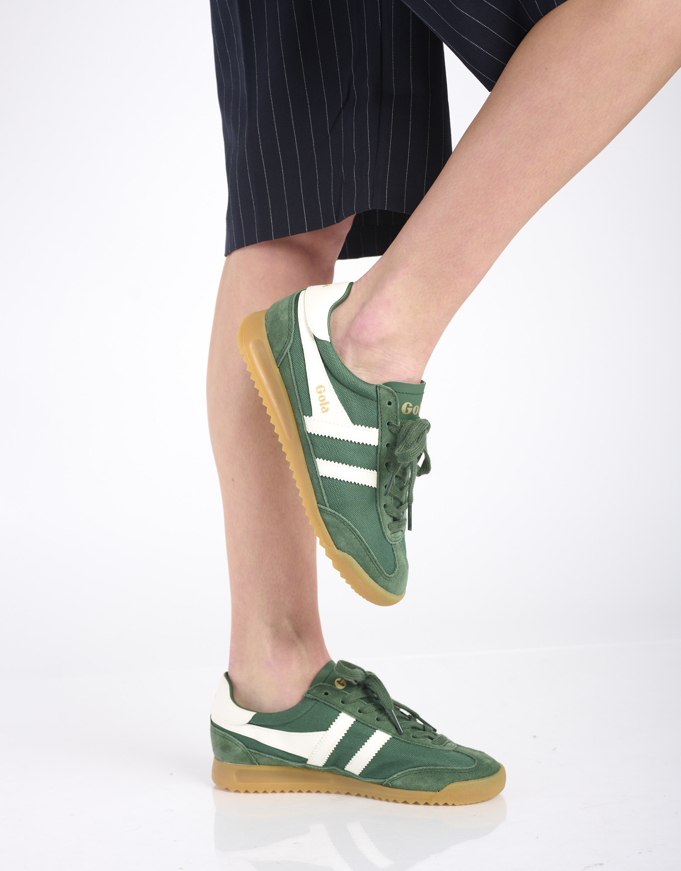 נעלי נשים - Gola - סניקרס TORNADO - ירוק   לבן3