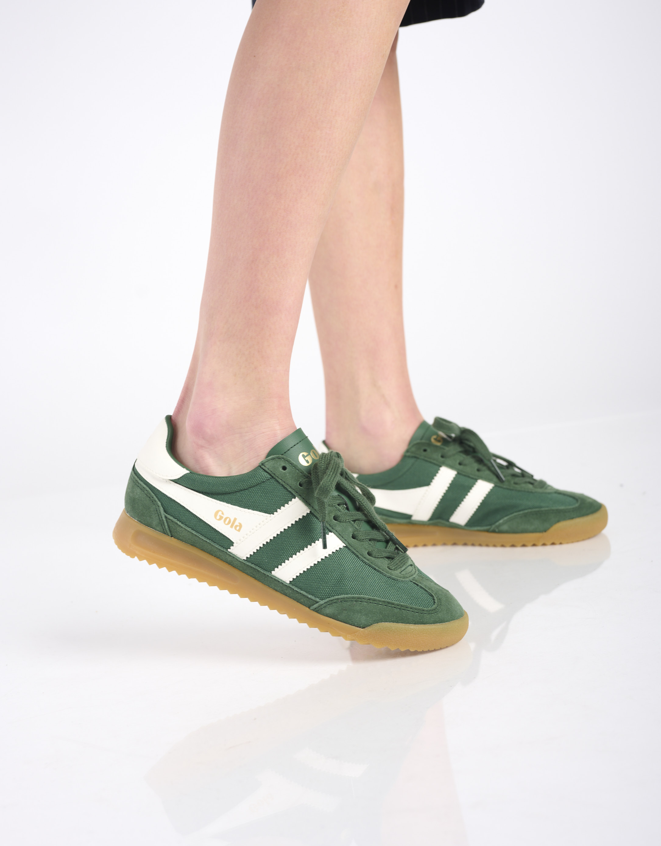 נעלי נשים - Gola - סניקרס TORNADO - ירוק   לבן4