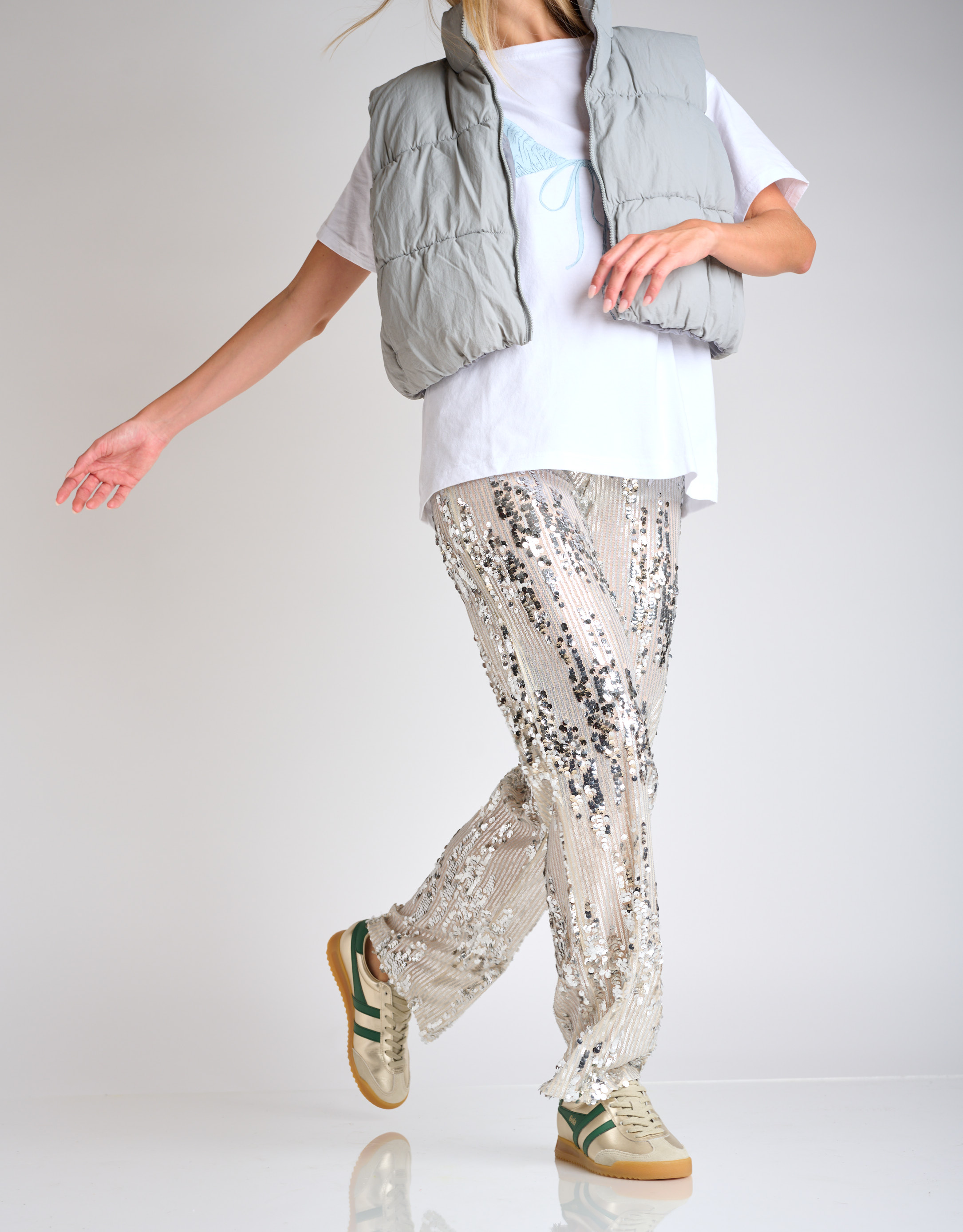 נעלי נשים - Gola - סניקרס עור TORPEDO GLIMME - זהב2