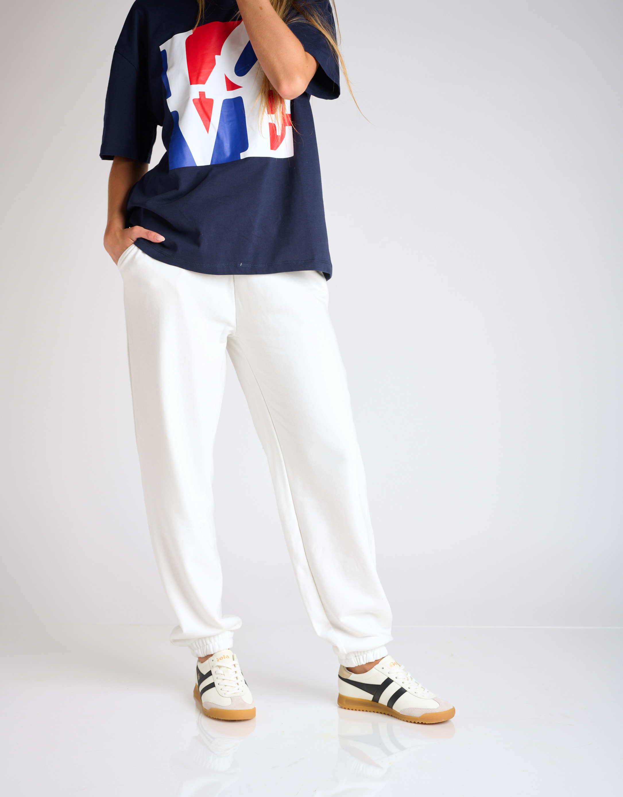 נעלי נשים - Gola - סניקרס עור TORPEDO - לבן   שחור3