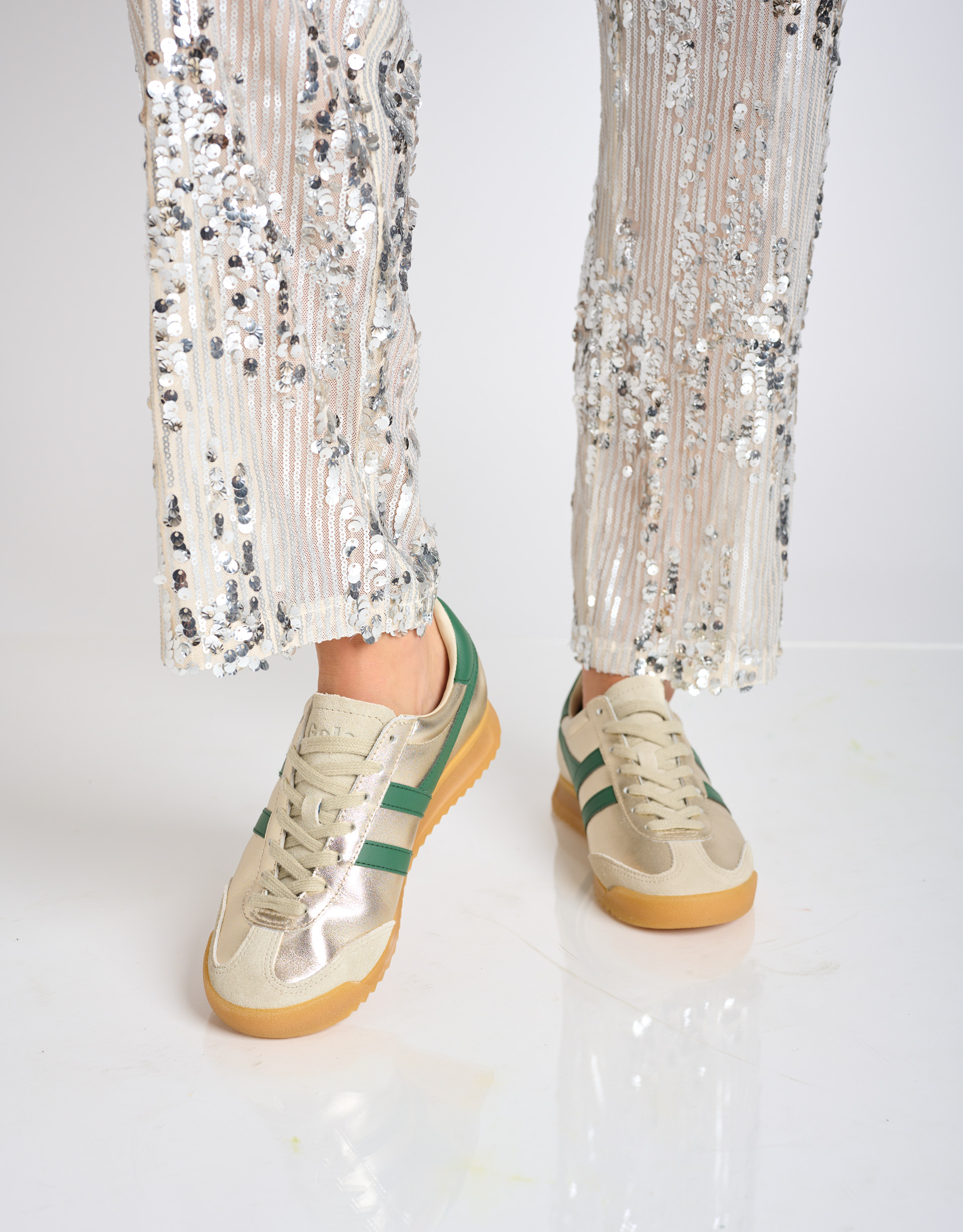 נעלי נשים - Gola - סניקרס עור TORPEDO GLIMME - זהב3