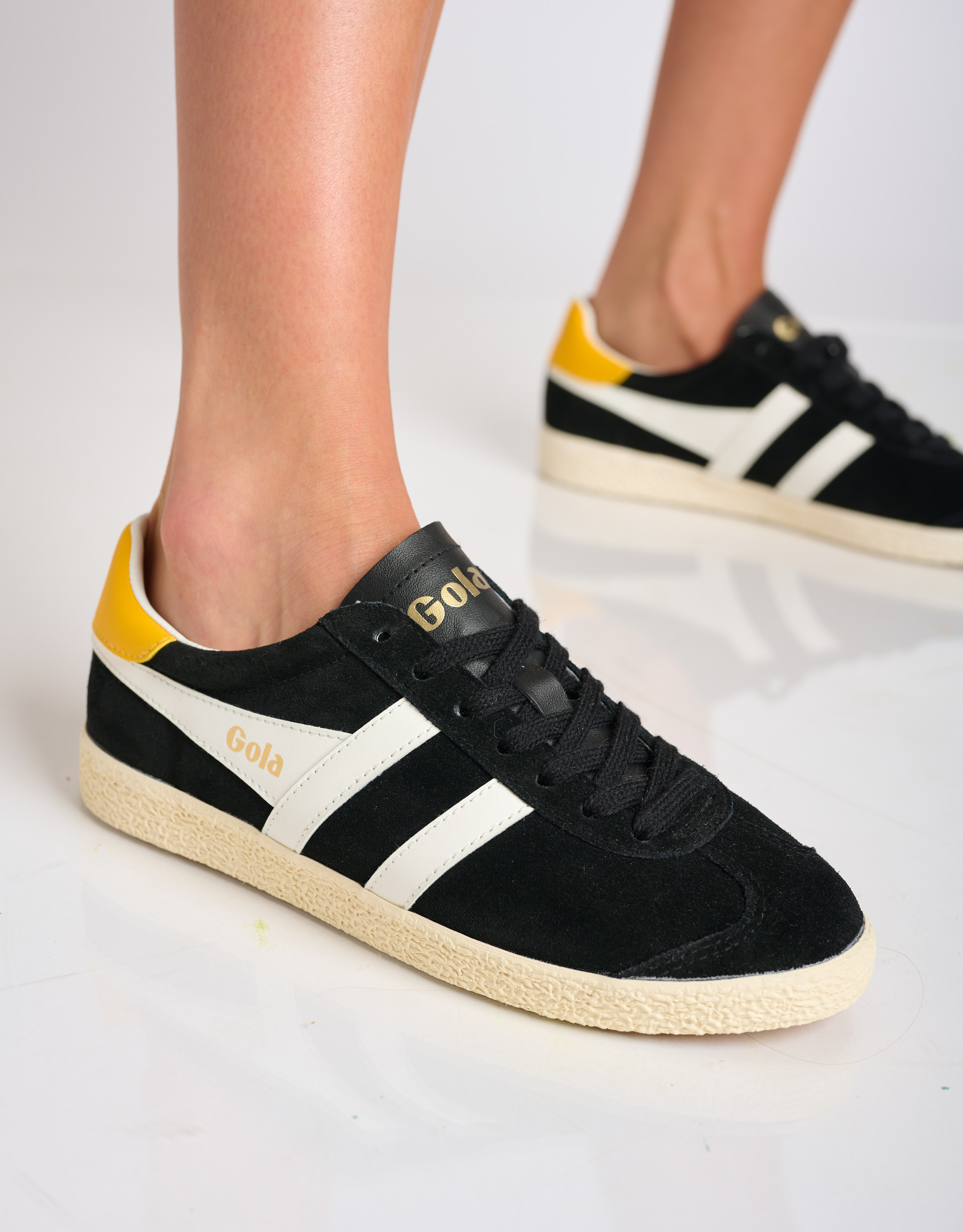 נעלי נשים - Gola - סניקרס זמש MEDALLIST - שחור2