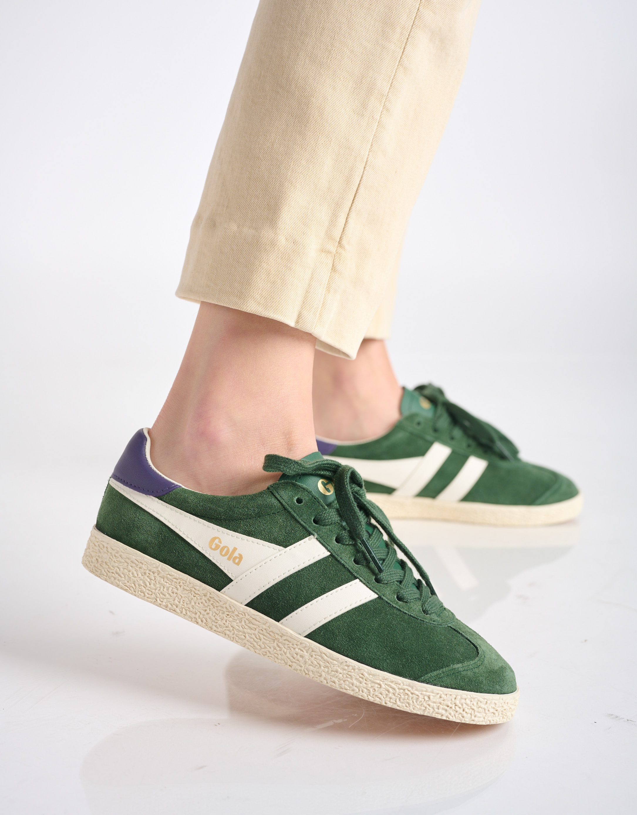 נעלי נשים - Gola - סניקרס זמש MEDALLIST - ירוק2