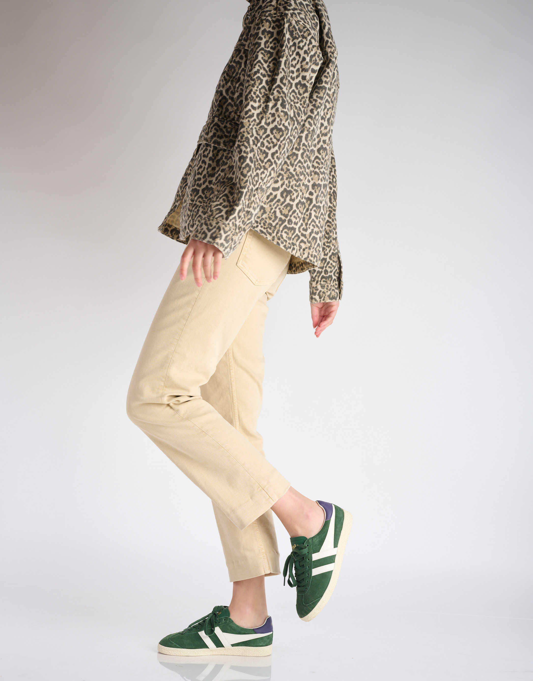 נעלי נשים - Gola - סניקרס זמש MEDALLIST - ירוק3