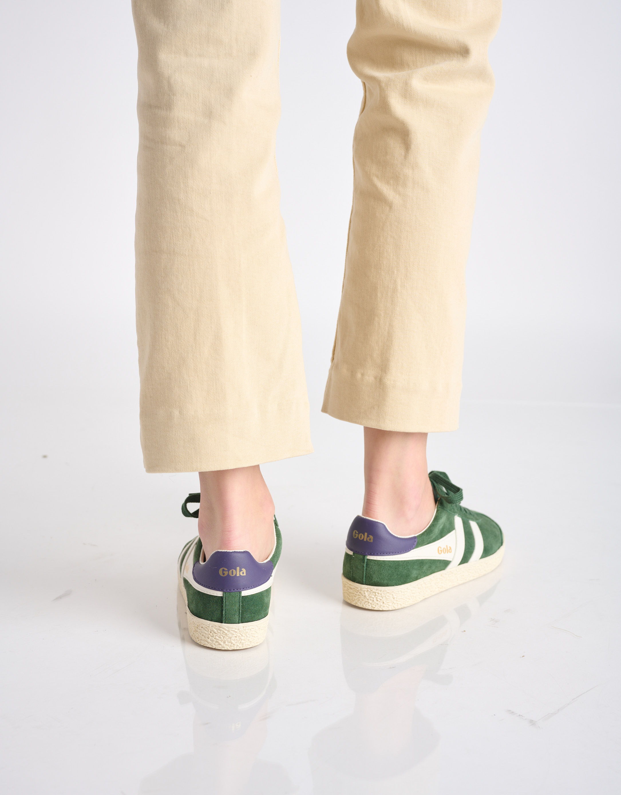 נעלי נשים - Gola - סניקרס זמש MEDALLIST - ירוק4
