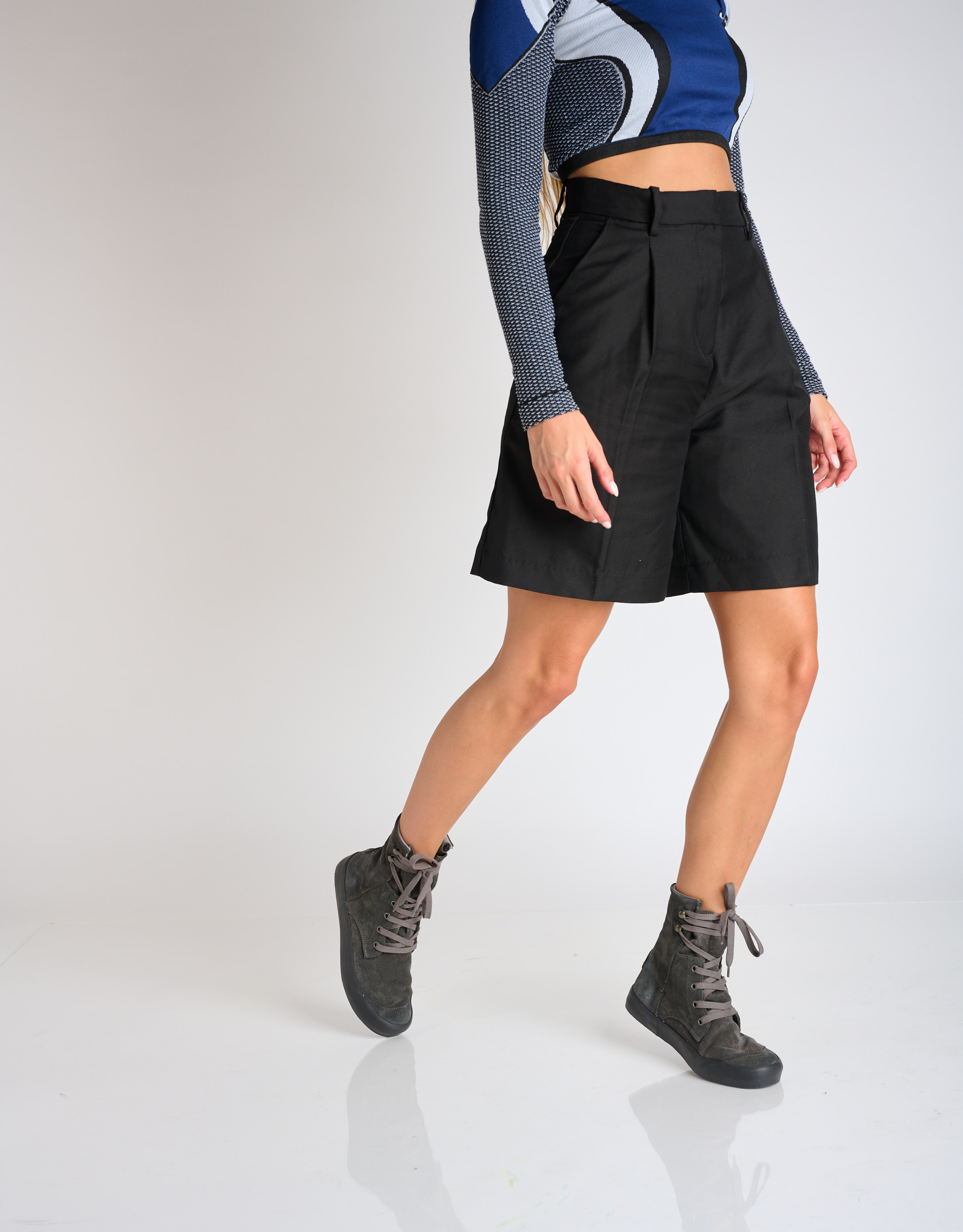 נעלי נשים - Aro - מגפונים עם שרוכים UMA - אפור3