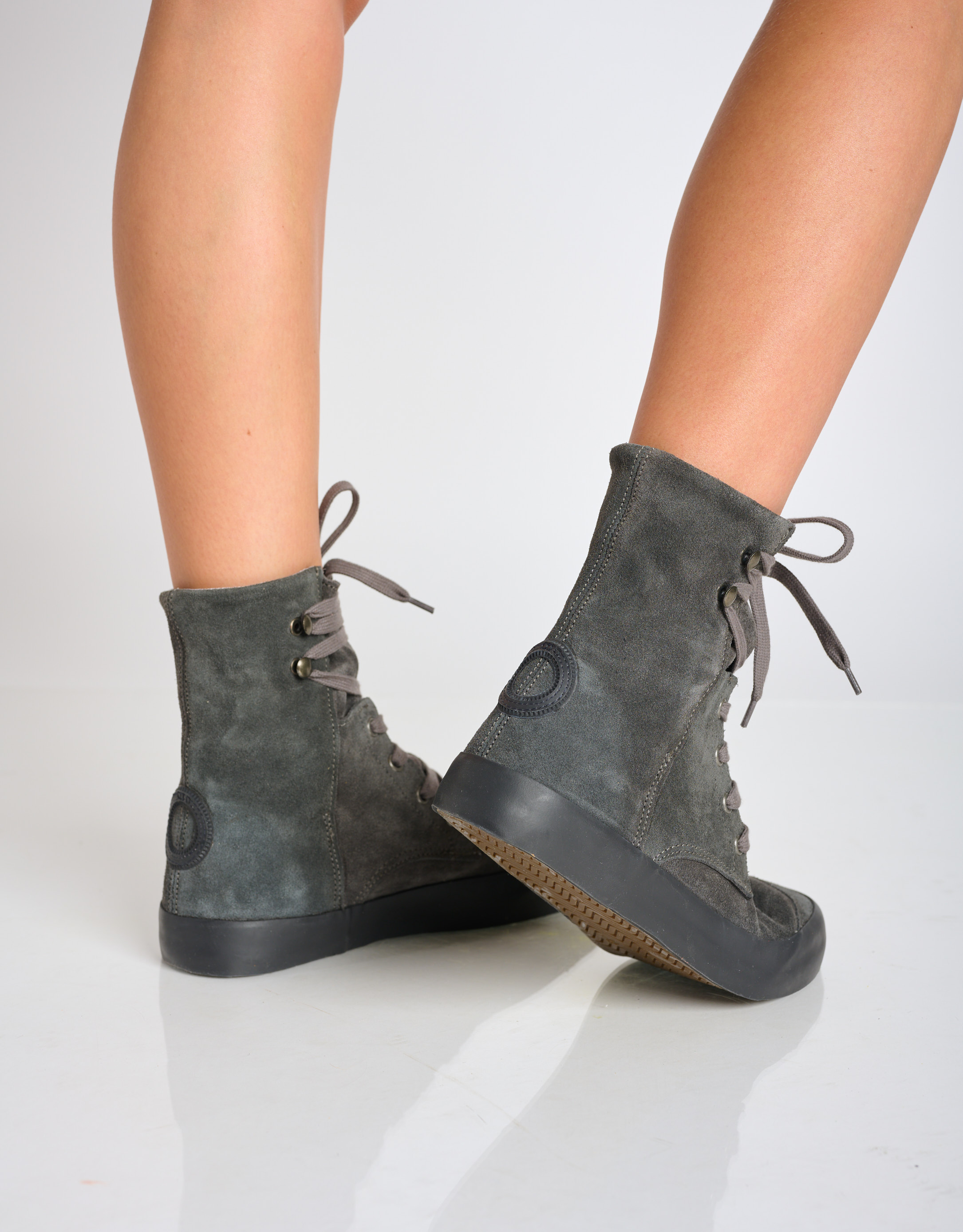 נעלי נשים - Aro - מגפונים עם שרוכים UMA - אפור4