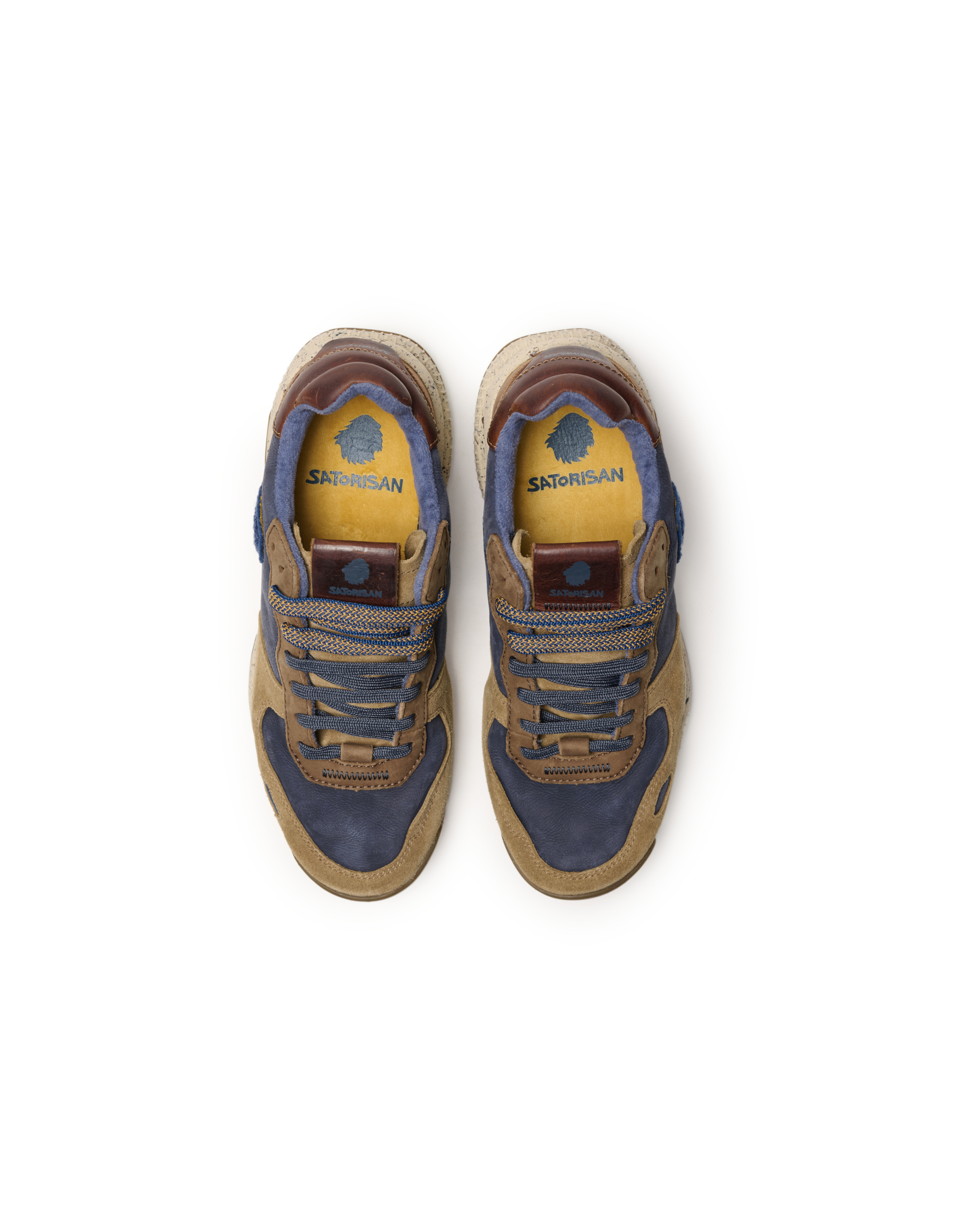 נעלי גברים - Satorisan - סניקרס עור CHACRONA - כחול3