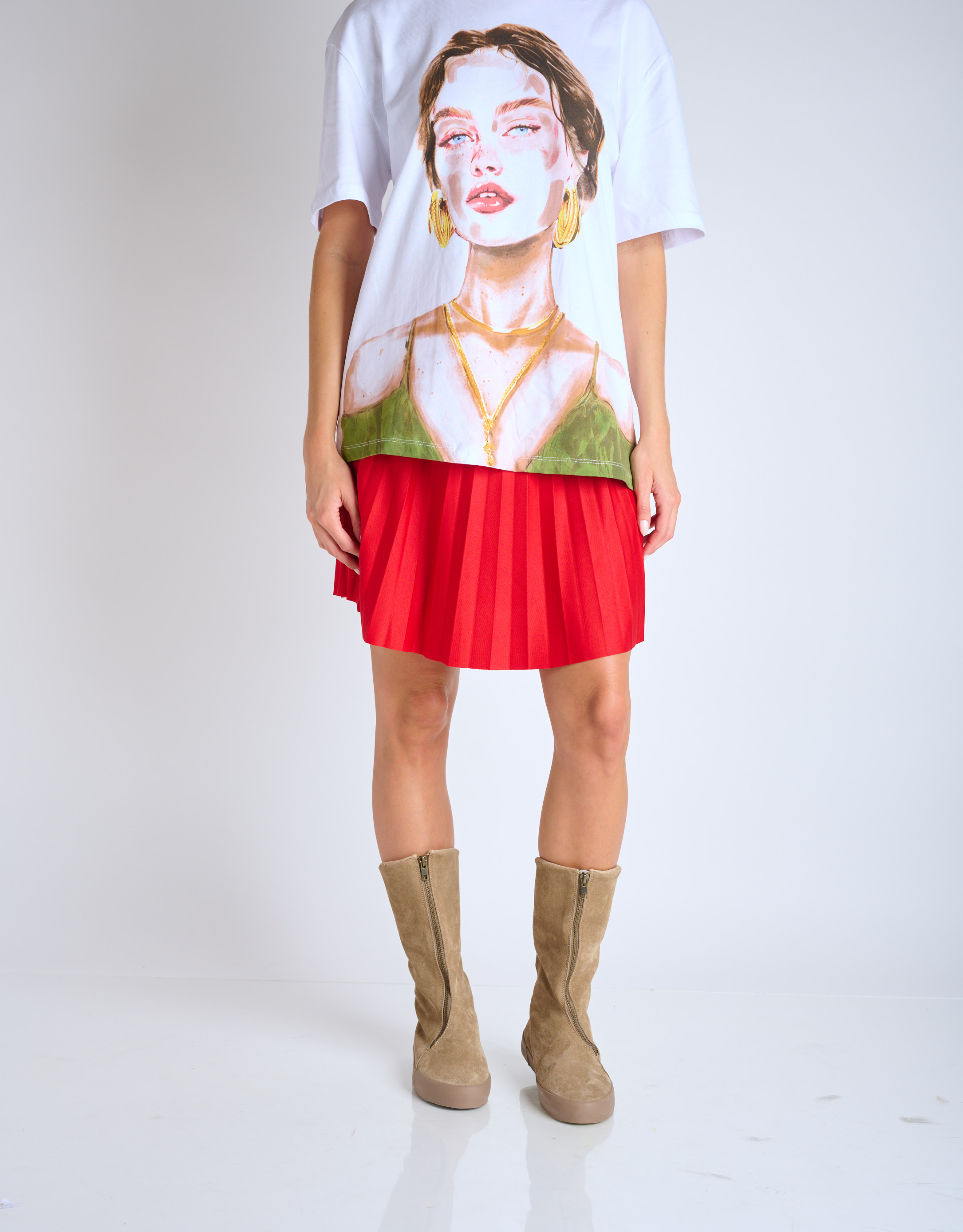 נעלי נשים - Aro - מגפיים עם רוכסן UMA - חום בהיר3