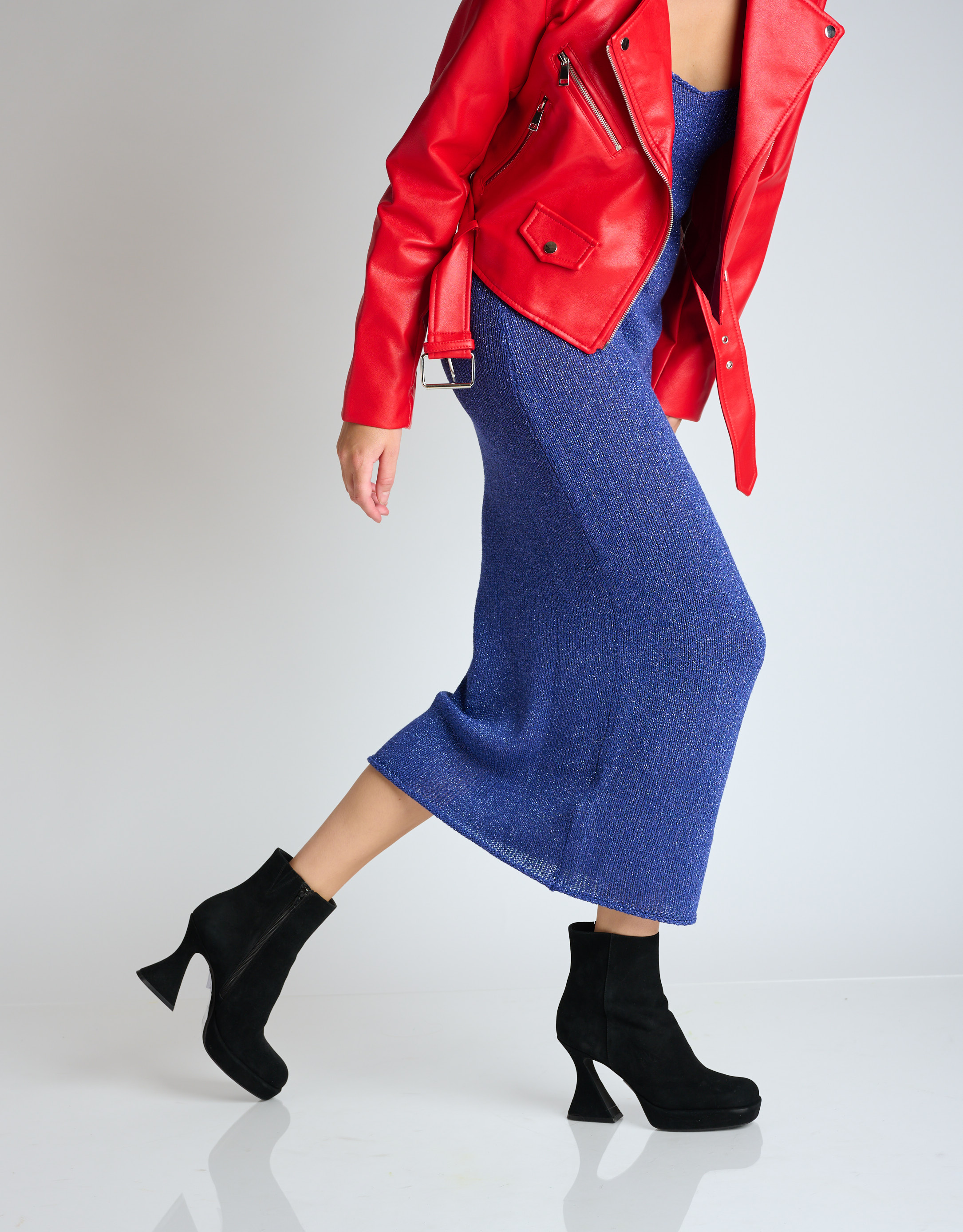 נעלי נשים - Jeffrey Campbell - מגפוני עקב HUMANITY - שחור3