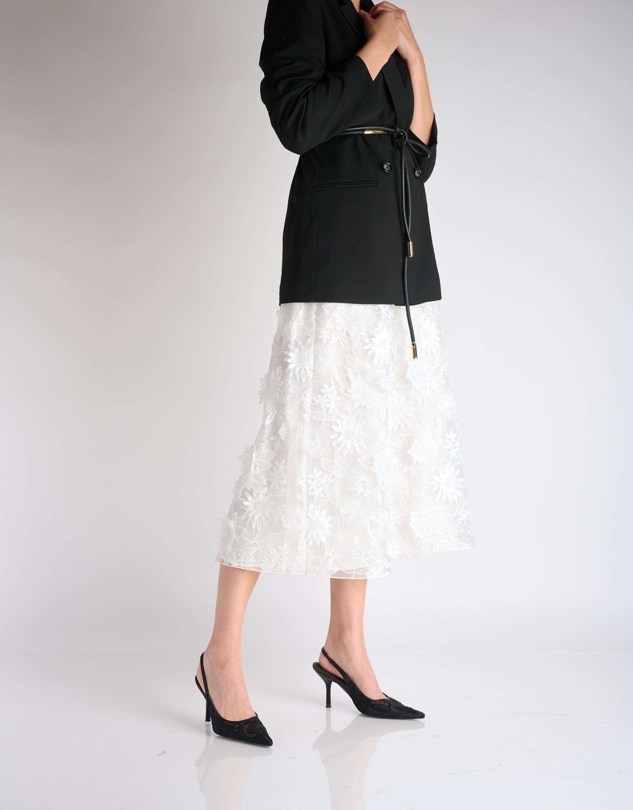 נעלי נשים - Jeffrey Campbell - נעלי סירה LOFFICELE תחרה - שחור2