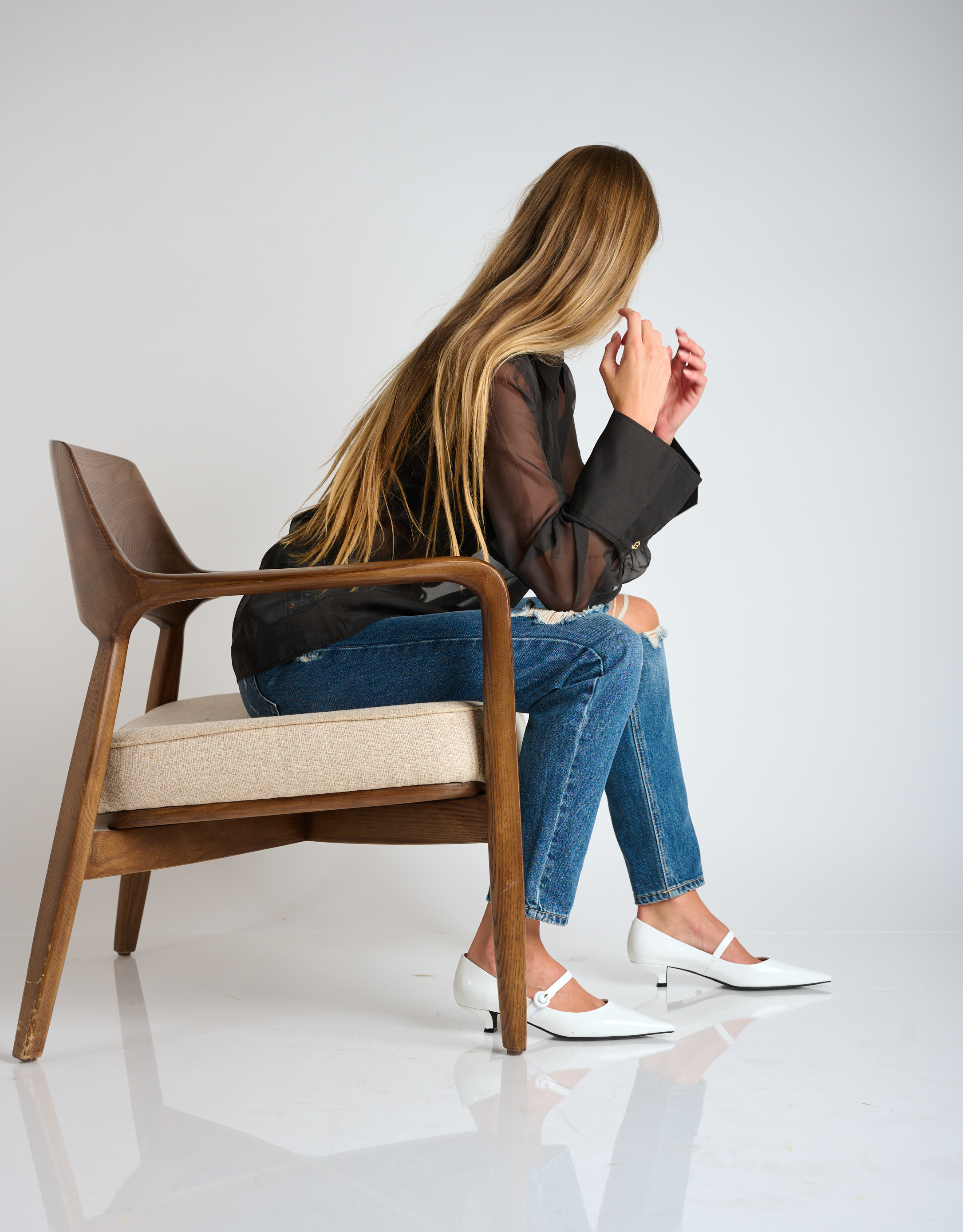 נעלי נשים - Jeffrey Campbell - נעלי סירה MISS MARRY - לבן3