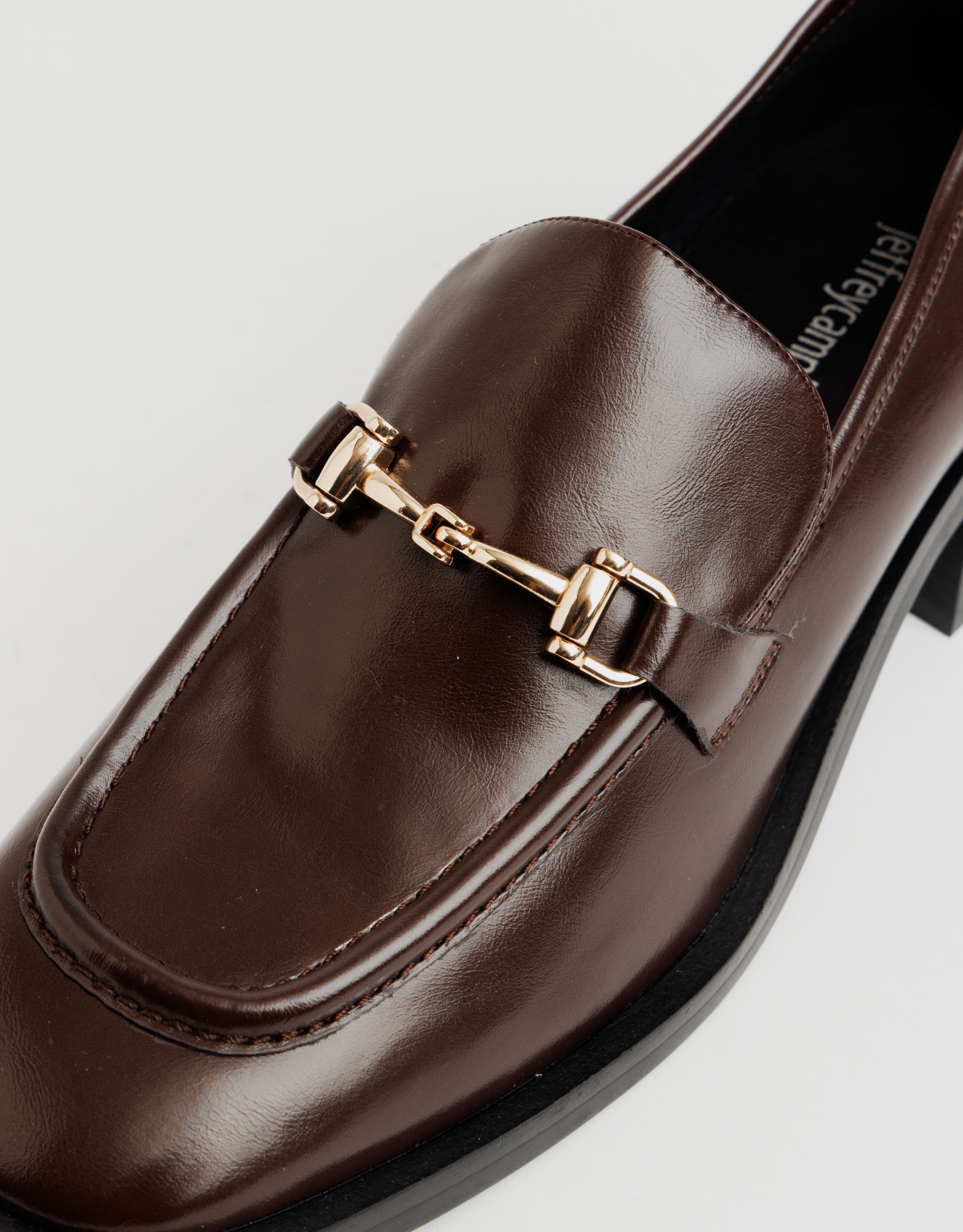 נעלי נשים - Jeffrey Campbell - מוקסינים עם עקב REID - חום4