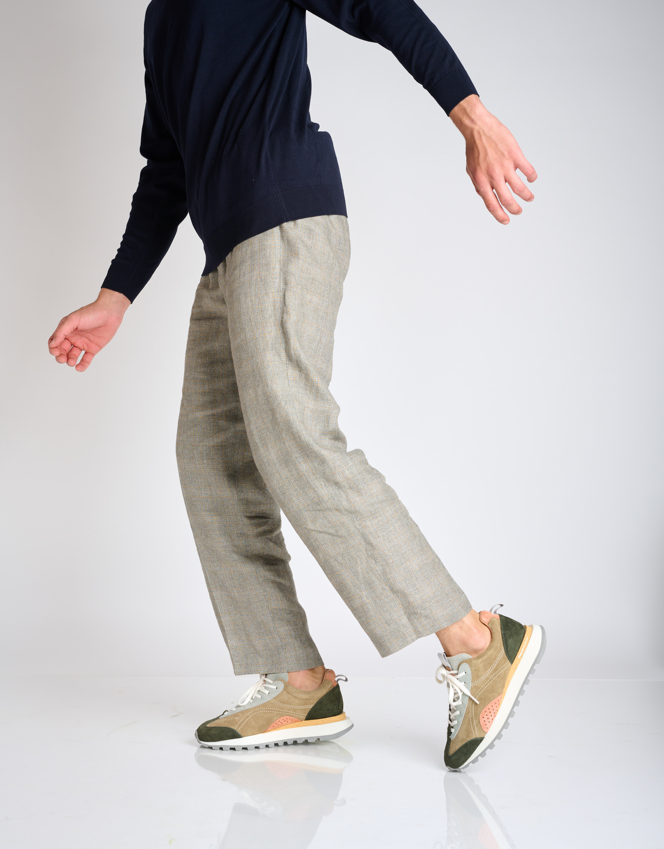 נעלי גברים - Flower Mountain - סניקרס זמש  ASUKA - חום בהיר3