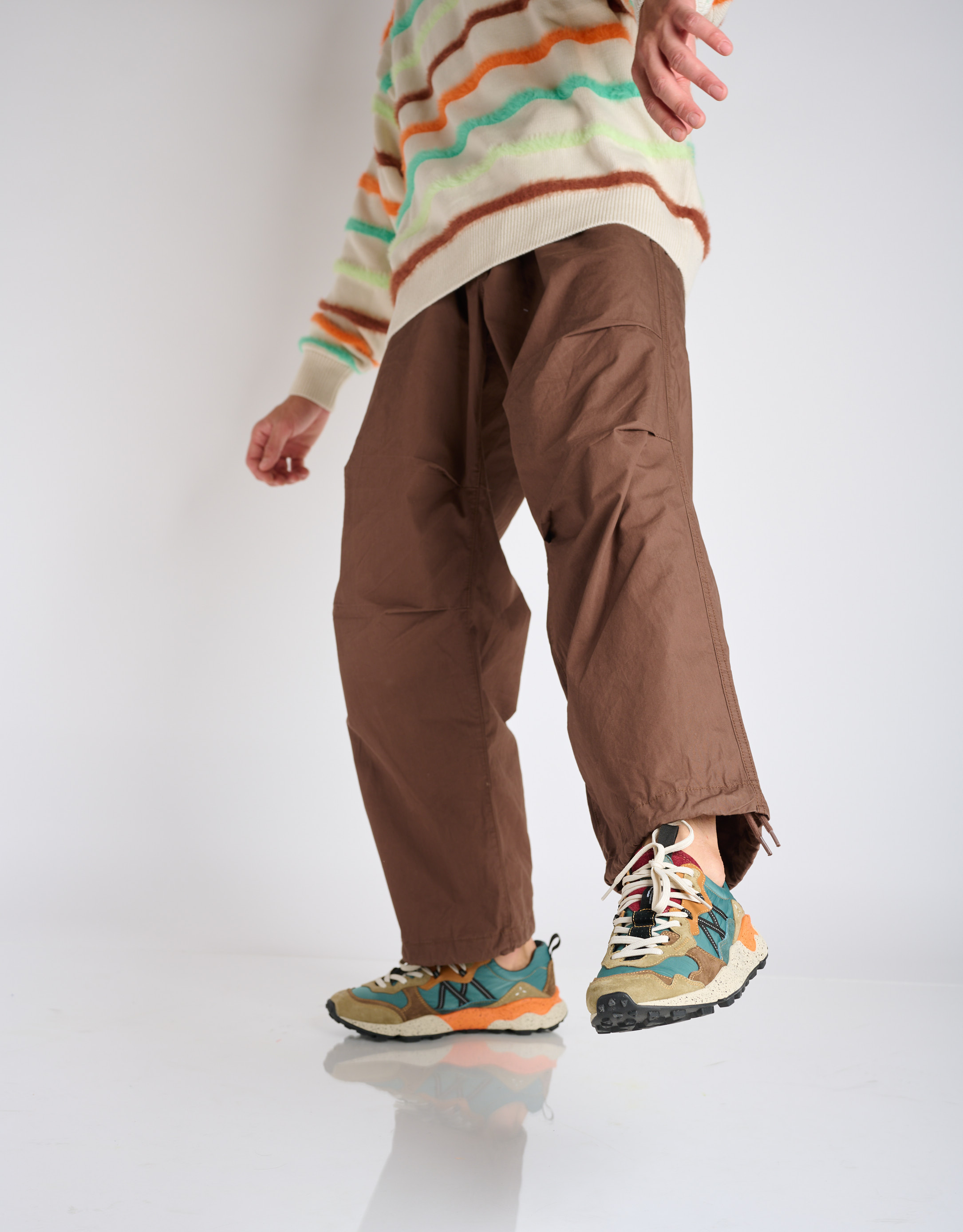 נעלי גברים - Flower Mountain - סניקרס LENZAN - ירוק   חום2