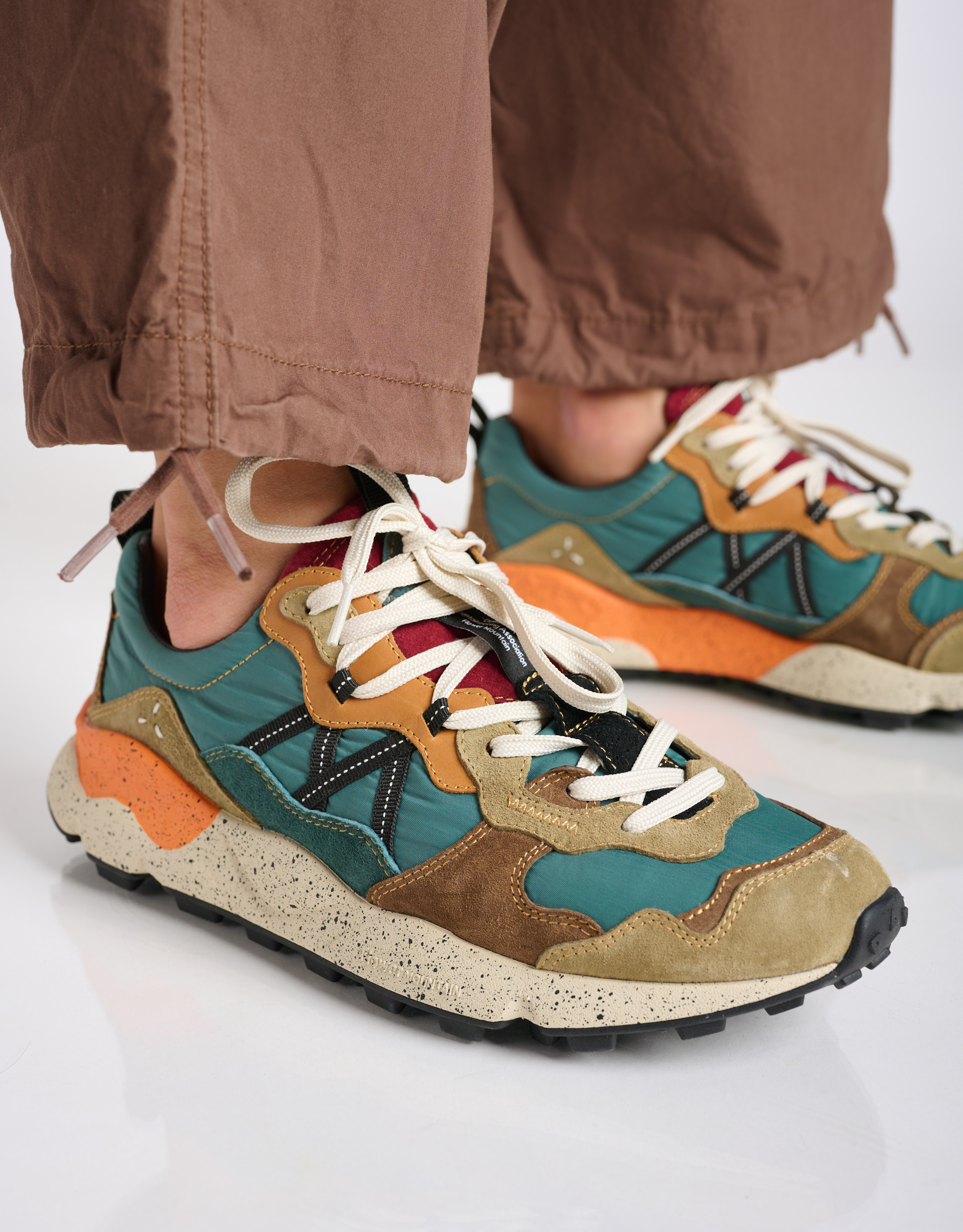 נעלי גברים - Flower Mountain - סניקרס LENZAN - ירוק   חום3