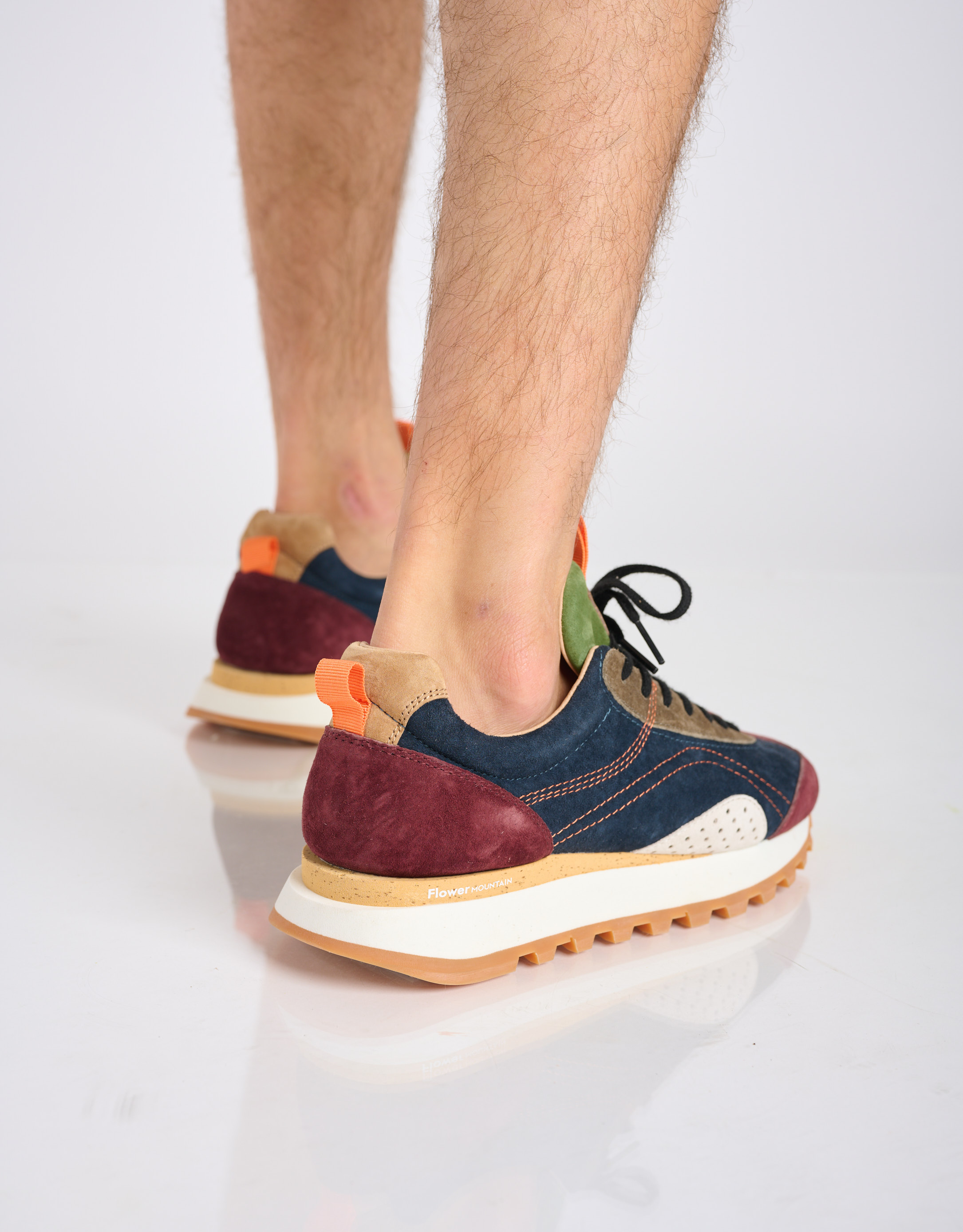 נעלי גברים - Flower Mountain - סניקרס זמש  ASUKA - כחול4