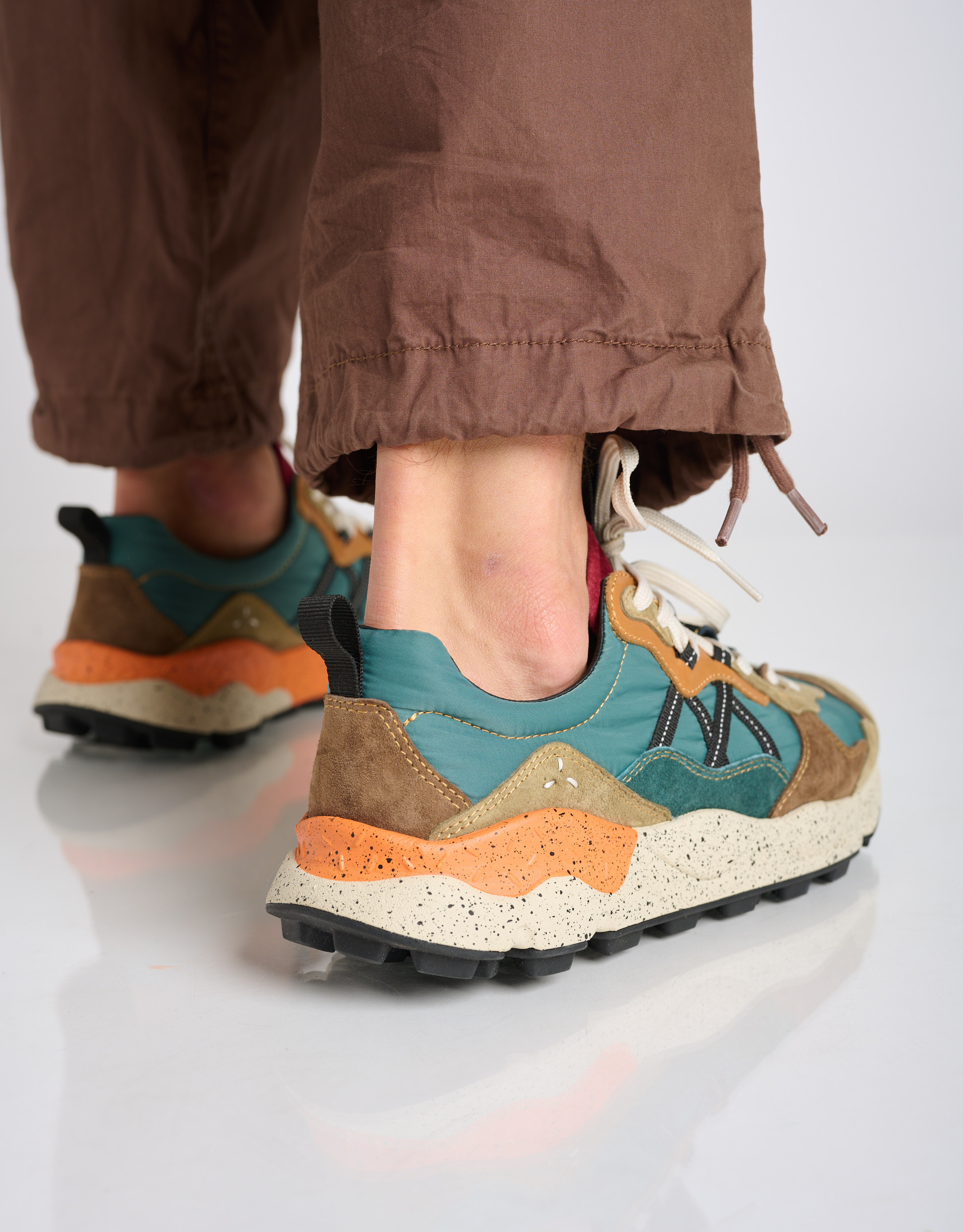 נעלי גברים - Flower Mountain - סניקרס LENZAN - ירוק   חום4